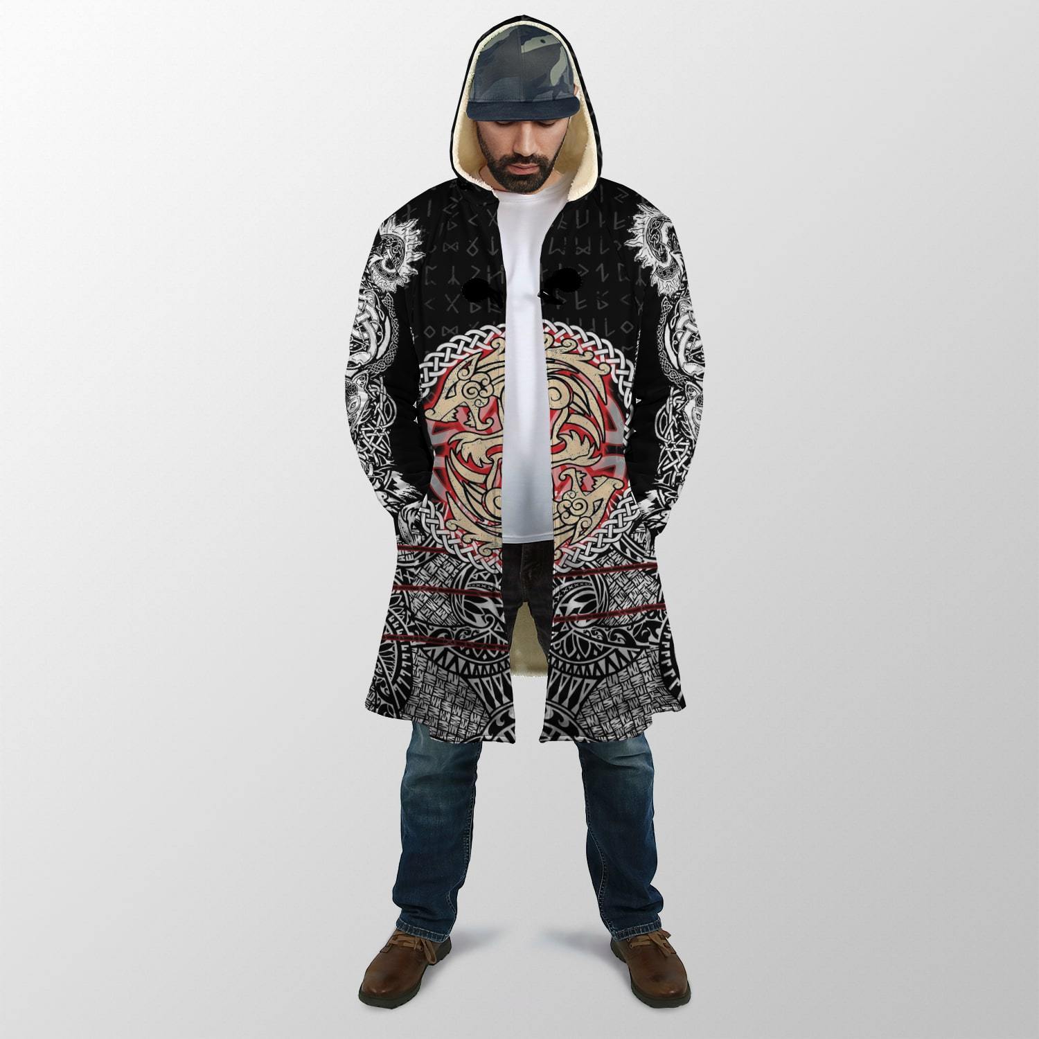 Fenrir Vikings Tattoo 3D Cloak