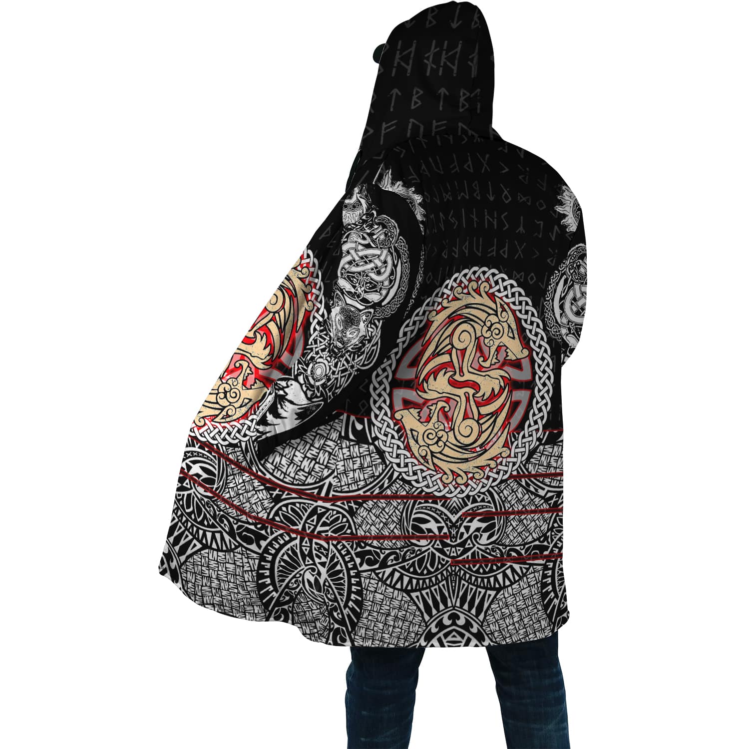 Fenrir Vikings Tattoo 3D Cloak