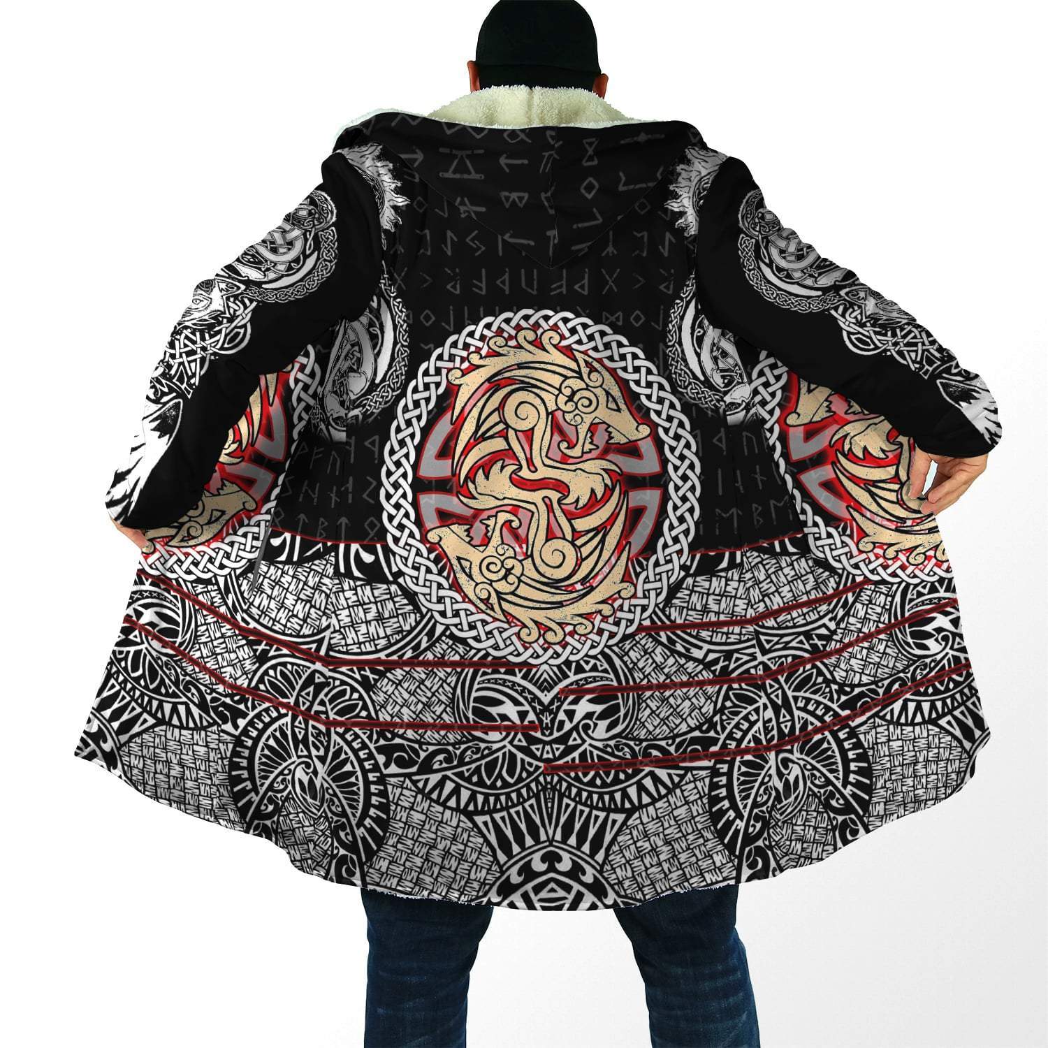 Fenrir Vikings Tattoo 3D Cloak