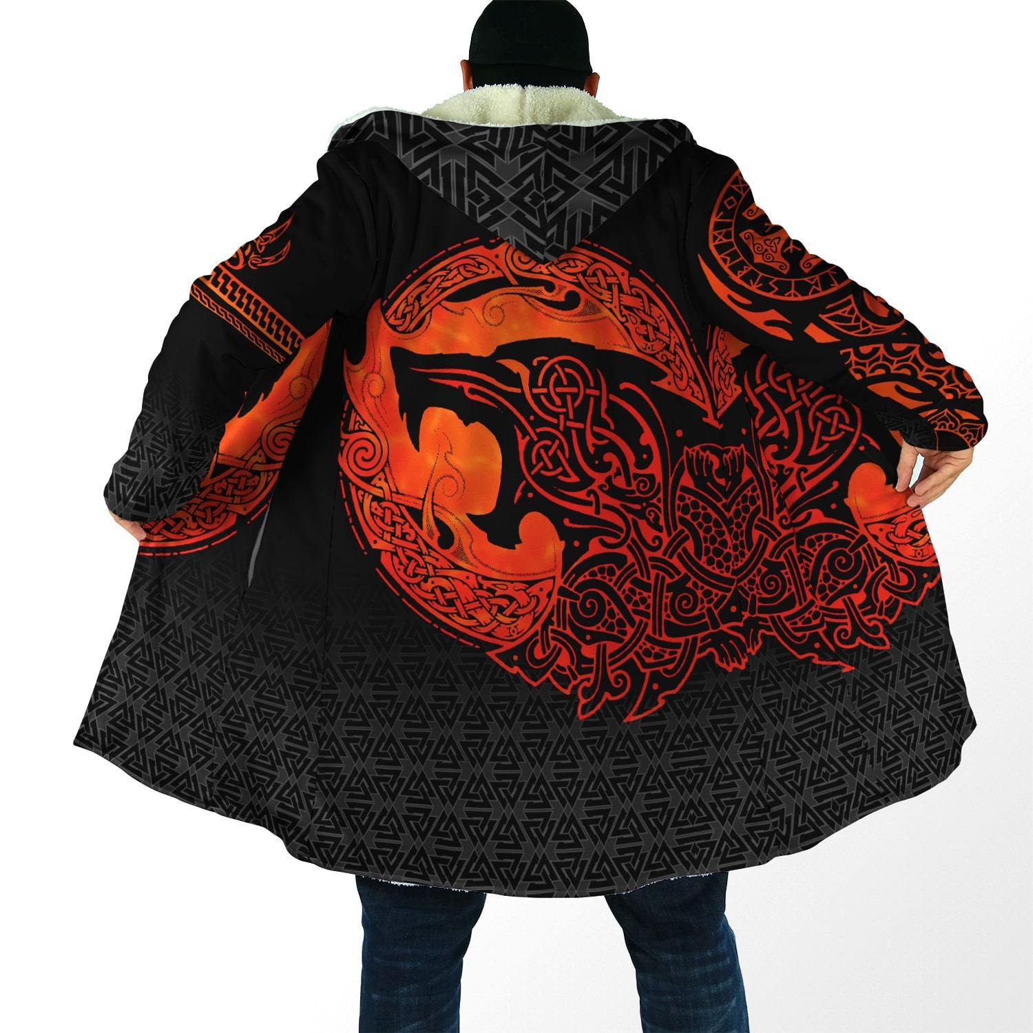Fenrir Viking 3D Tattoo Cloak
