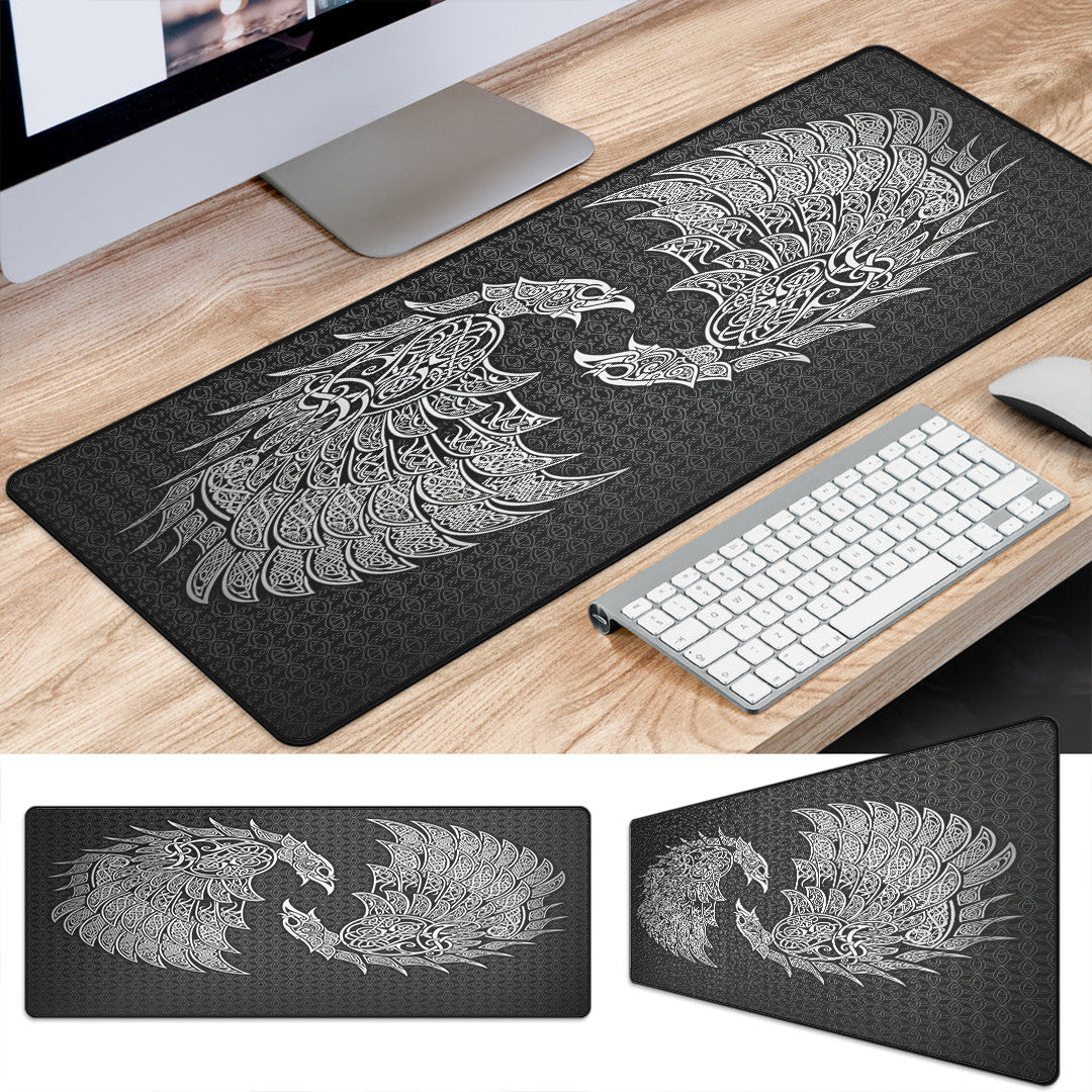 Mouse Mat - Raven and Wolf Fenrir Mouse Mat