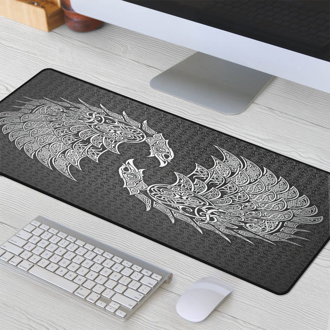 Mouse Mat - Raven and Wolf Fenrir Mouse Mat