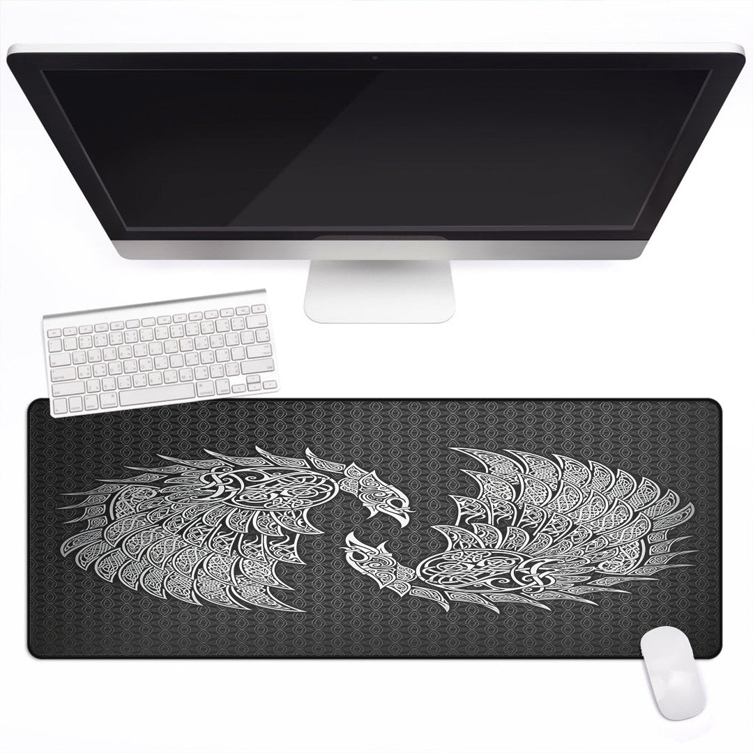 Mouse Mat - Raven and Wolf Fenrir Mouse Mat