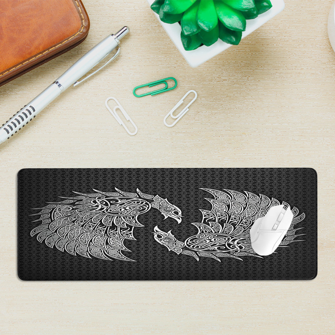 Mouse Mat - Raven and Wolf Fenrir Mouse Mat