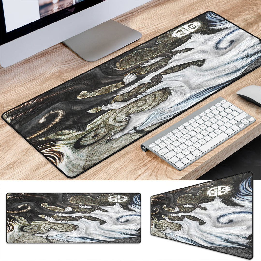 Mouse Mat - Skoll and Hati Ying Yang Style Mouse Mat
