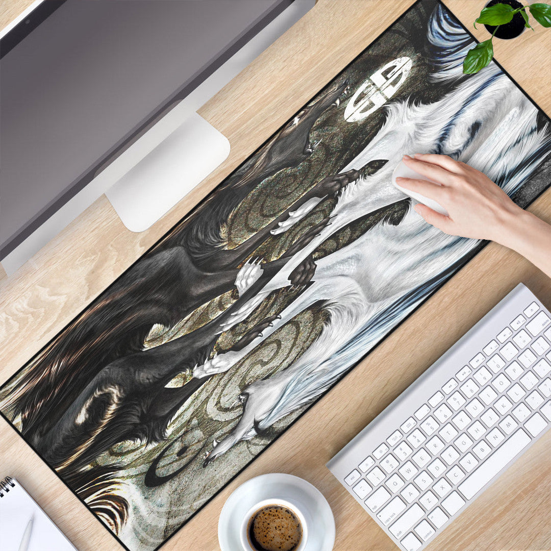 Mouse Mat - Skoll and Hati Ying Yang Style Mouse Mat