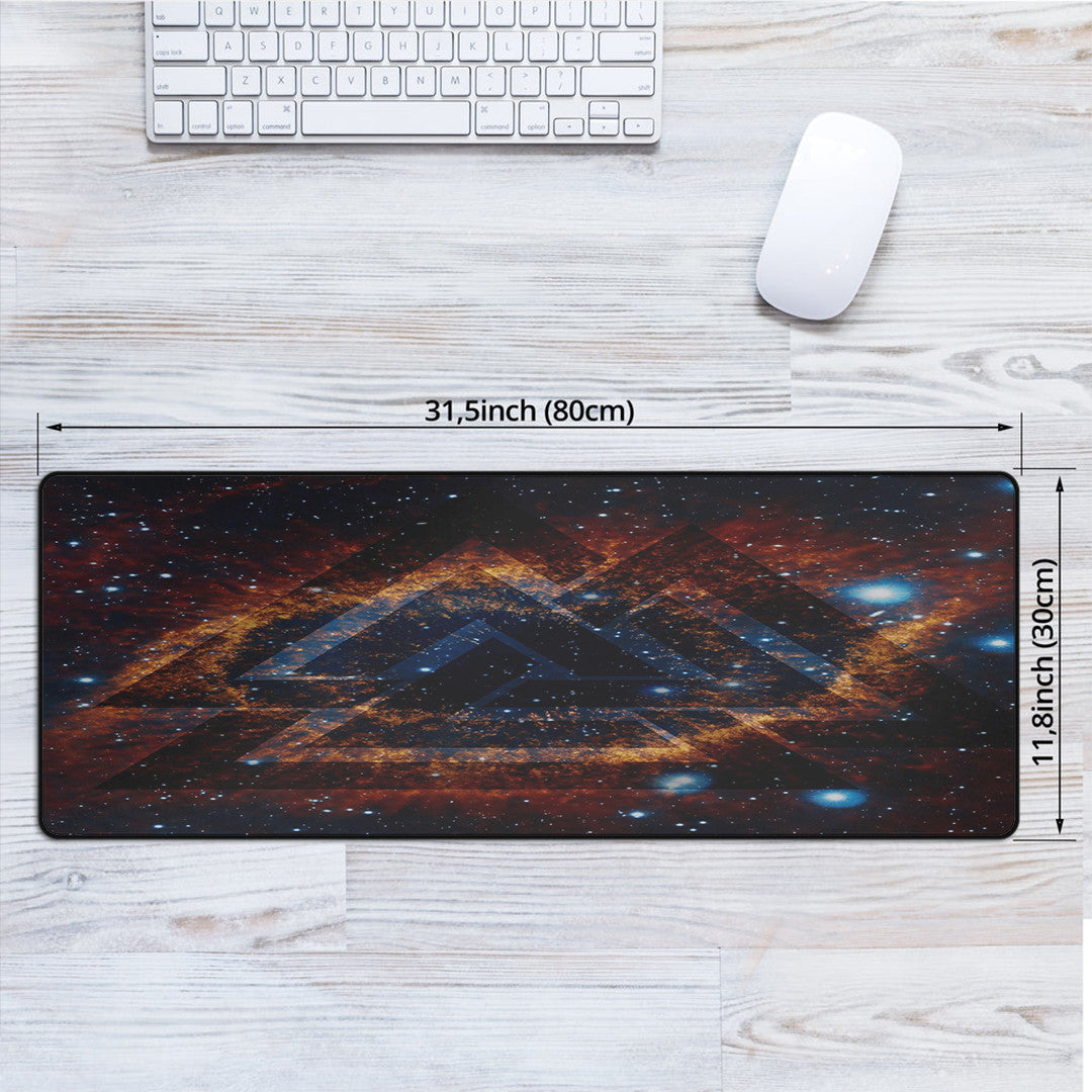 Viking Style Mouse Mat - Valknut Tattoo Galaxy Mouse Mat A35