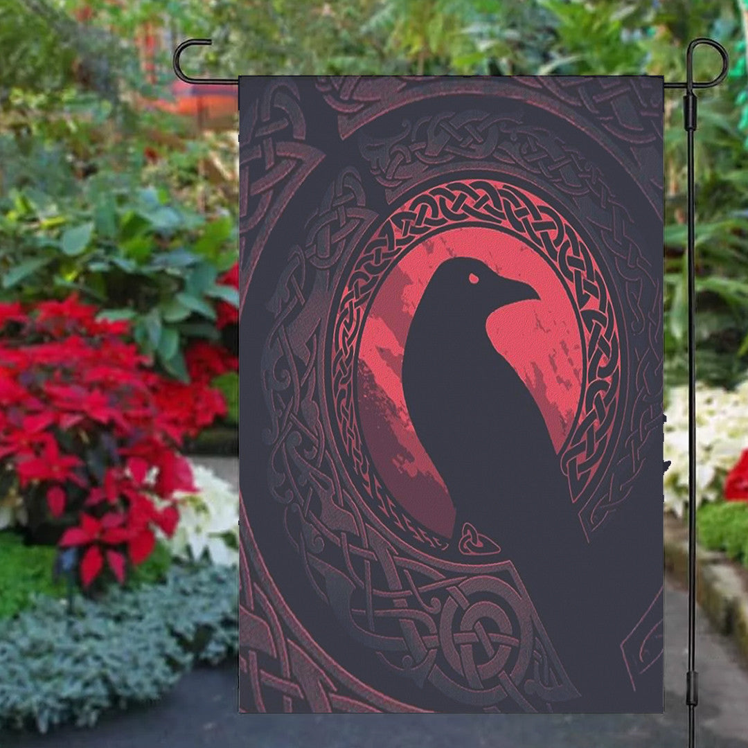 Garden Flag - Viking Raven and Celtic Blood Style Garden Flag