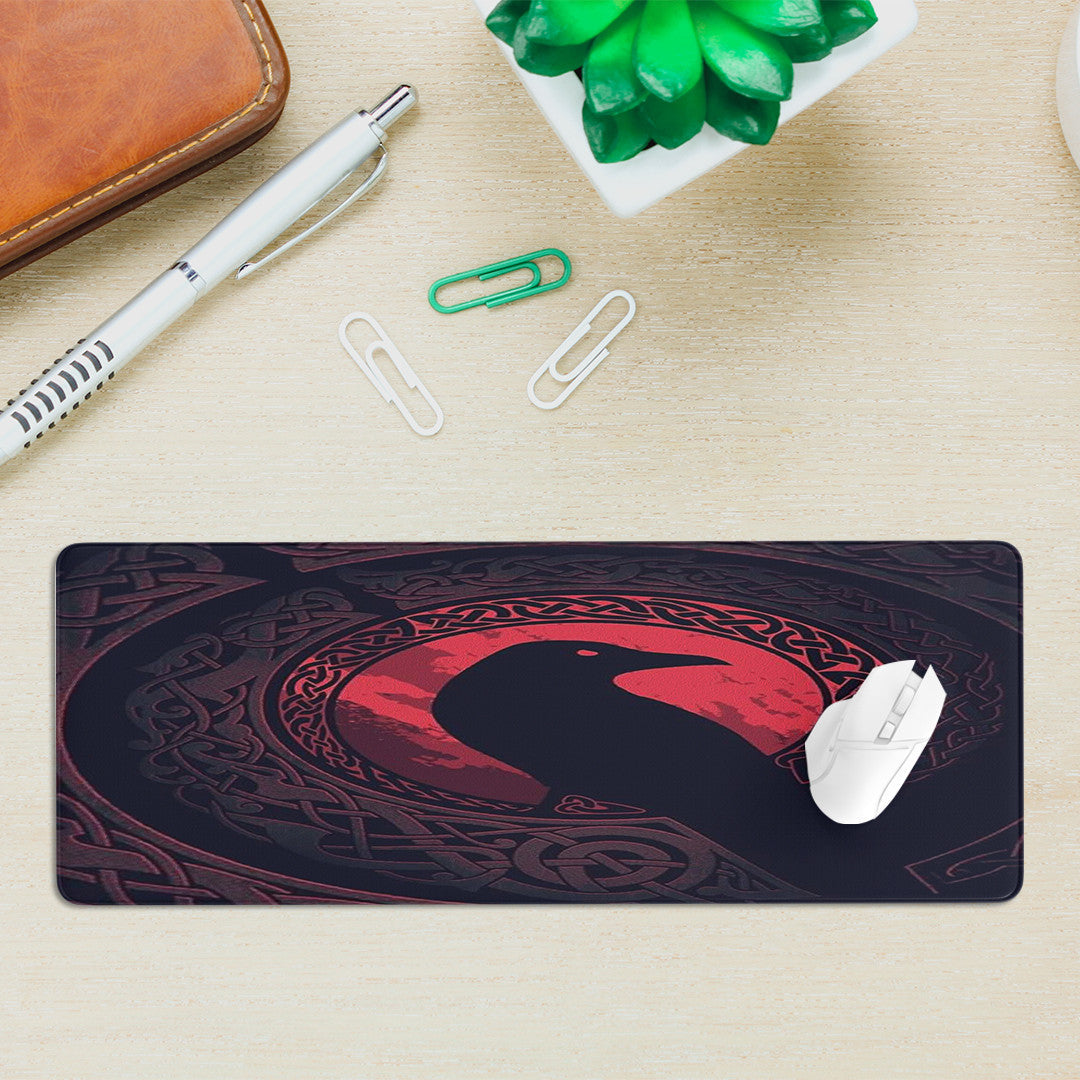 Mouse Mat - Viking Raven and Celtic Blood Style Mouse Mat