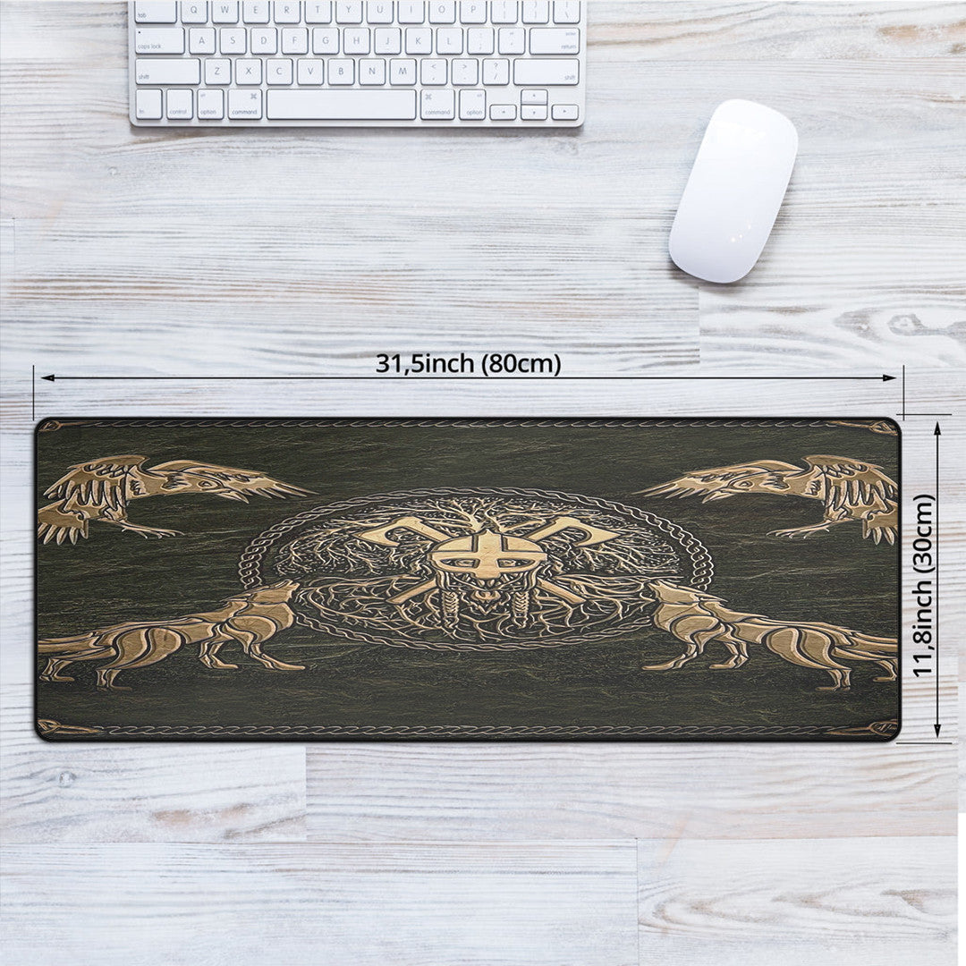 1sttheworld Mouse Mat - Viking Warrior Mugin and Hugin,Skoll and Hati Mouse Mat A35