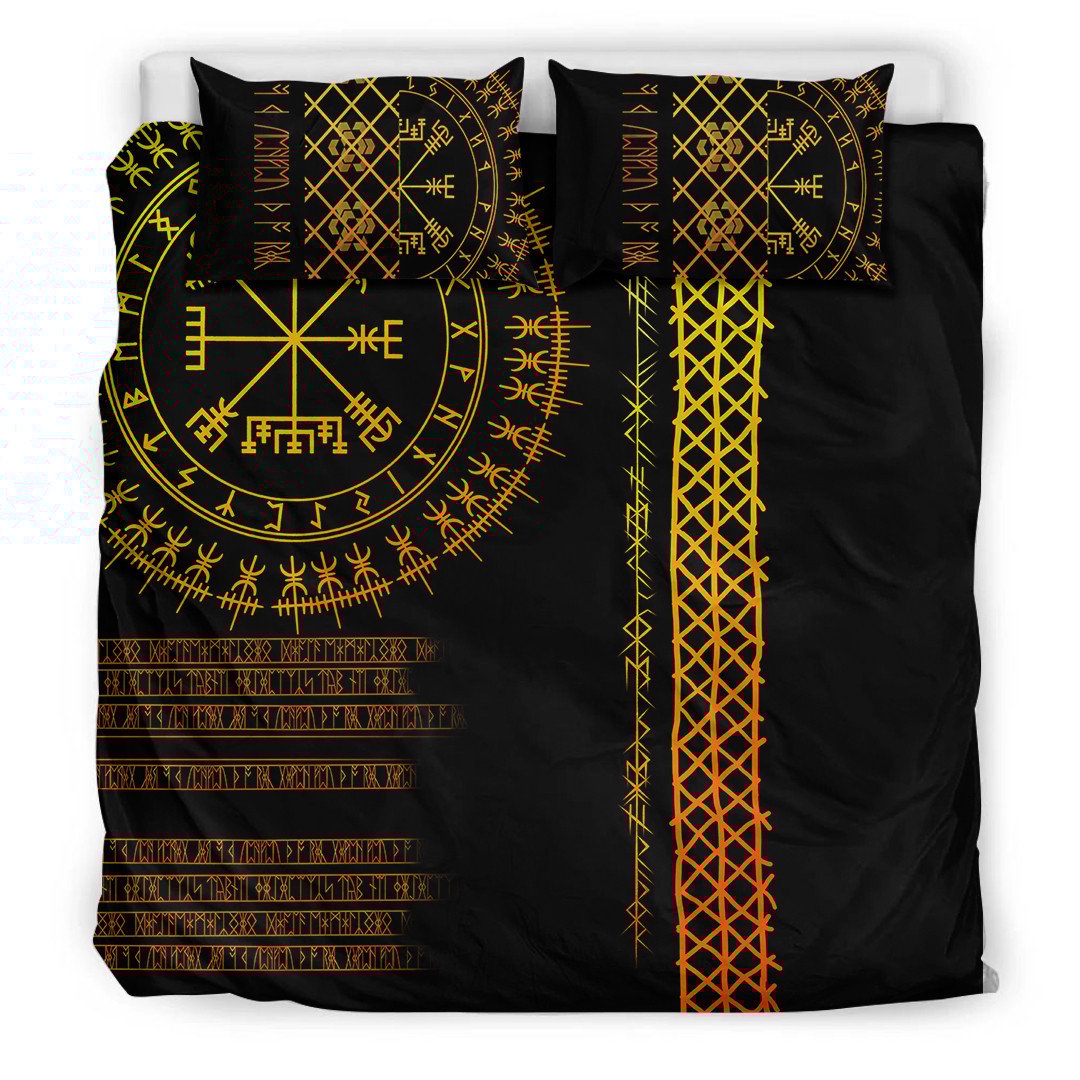 Bedding Set Vegvisir and Rune Gold Style Bedding Set