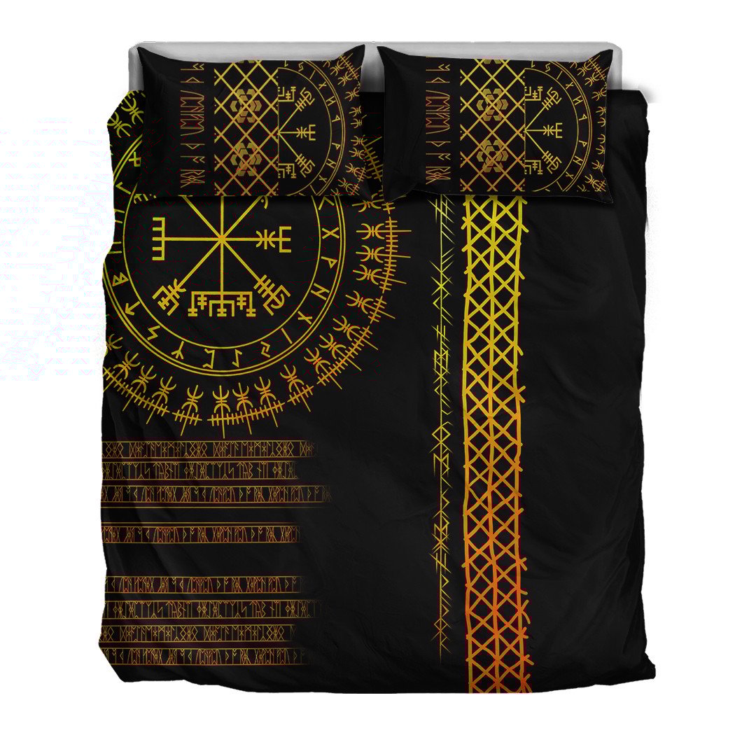 Bedding Set Vegvisir and Rune Gold Style Bedding Set