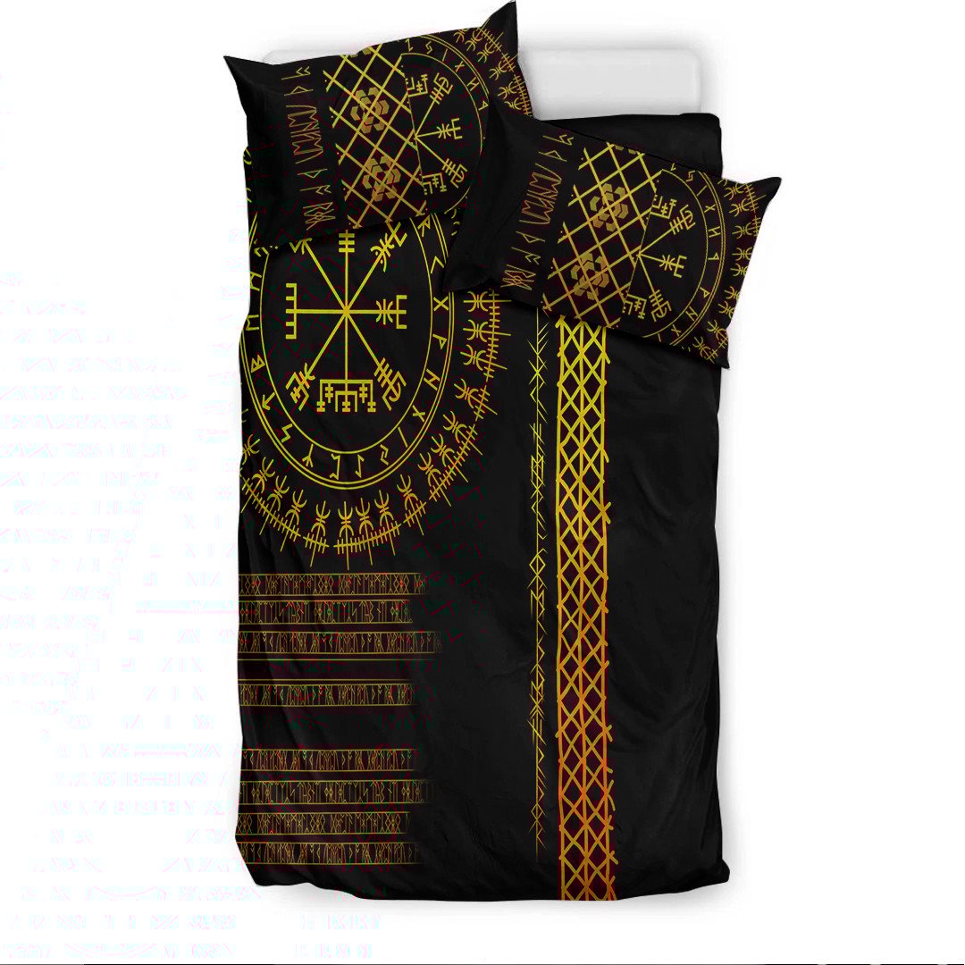 Bedding Set Vegvisir and Rune Gold Style Bedding Set