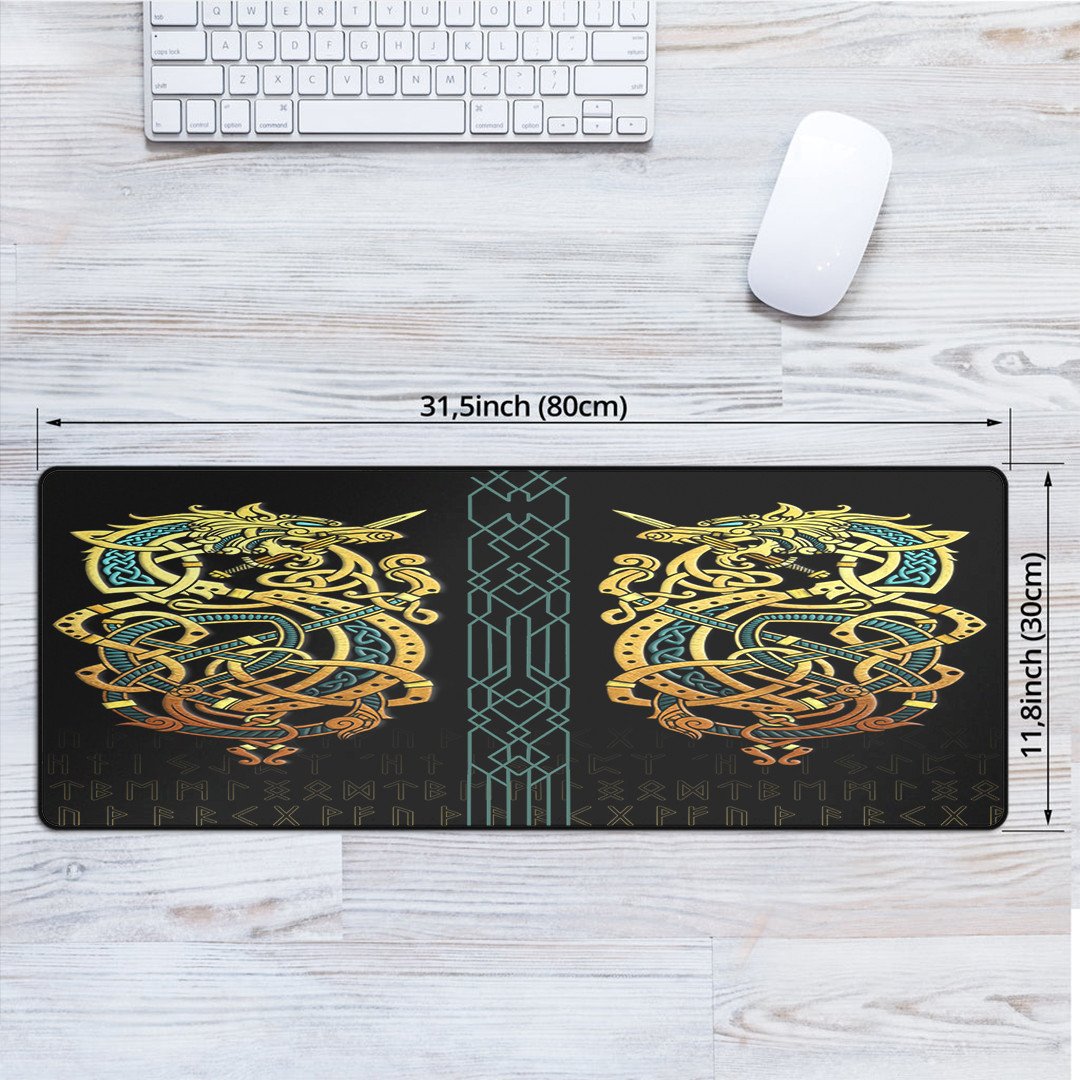 1st Ireland Celtic Mouse Mat - Celtic Dragon Gold Mouse Mat A35