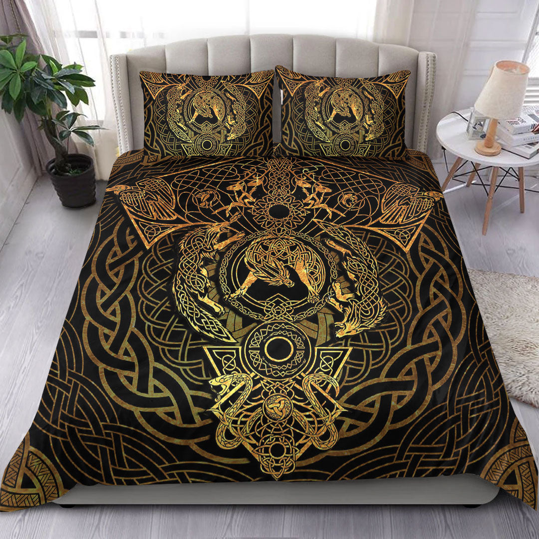 Bedding Set Fenrir Tattoo Gold Bedding Set