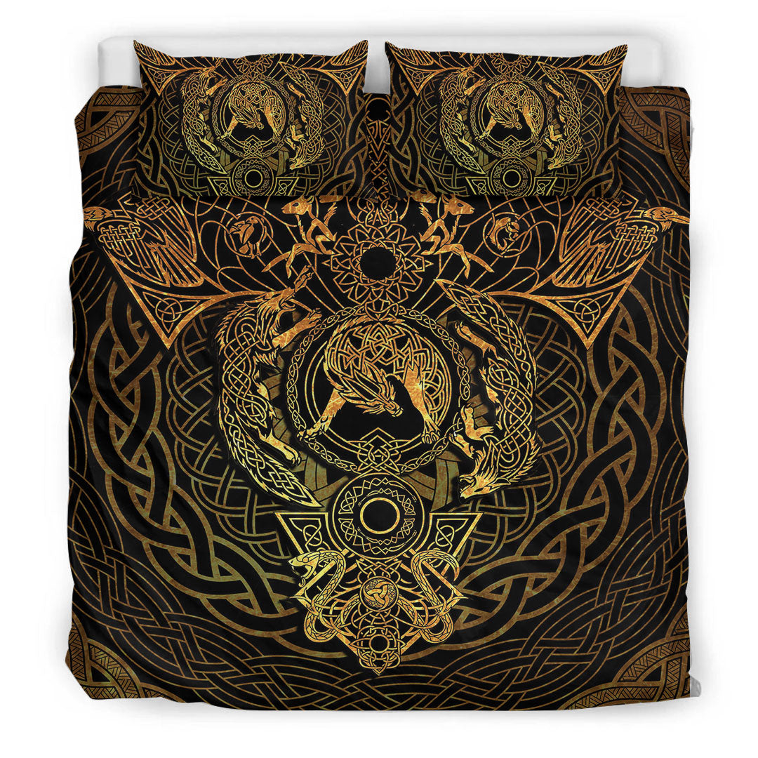 Bedding Set Fenrir Tattoo Gold Bedding Set