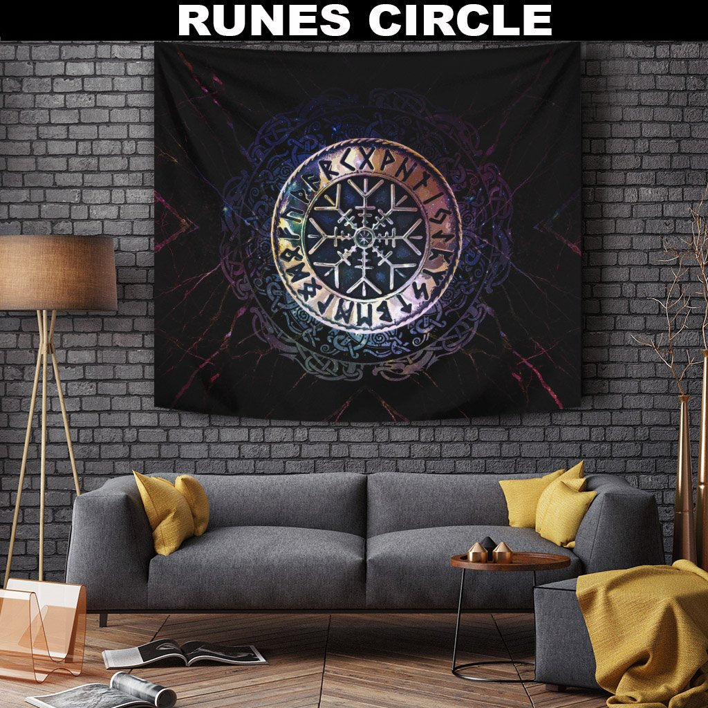 Tapestry - Helm Of Awe Runes Circle
