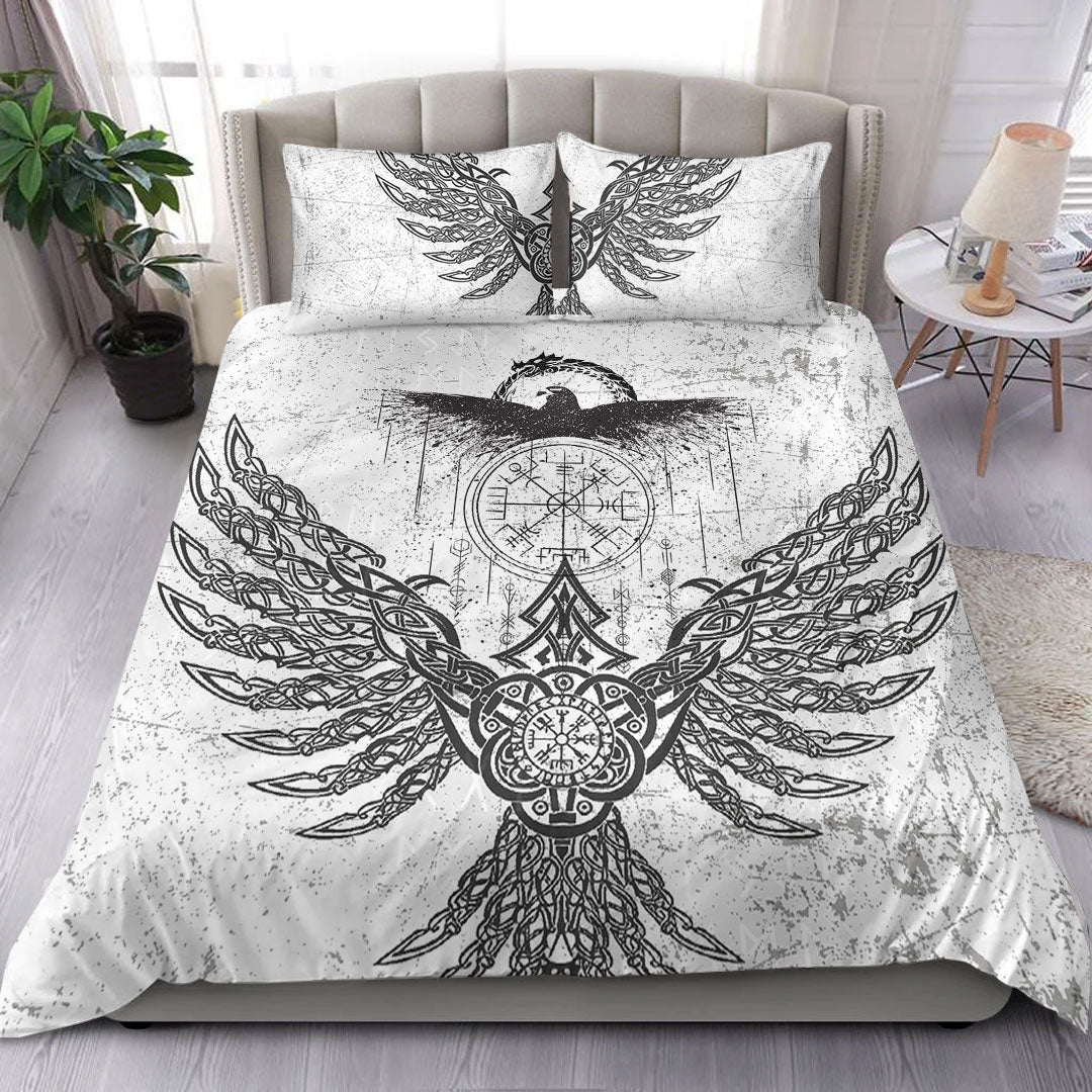 Bedding Set Raven Midgard and Compass Viking Bedding Set
