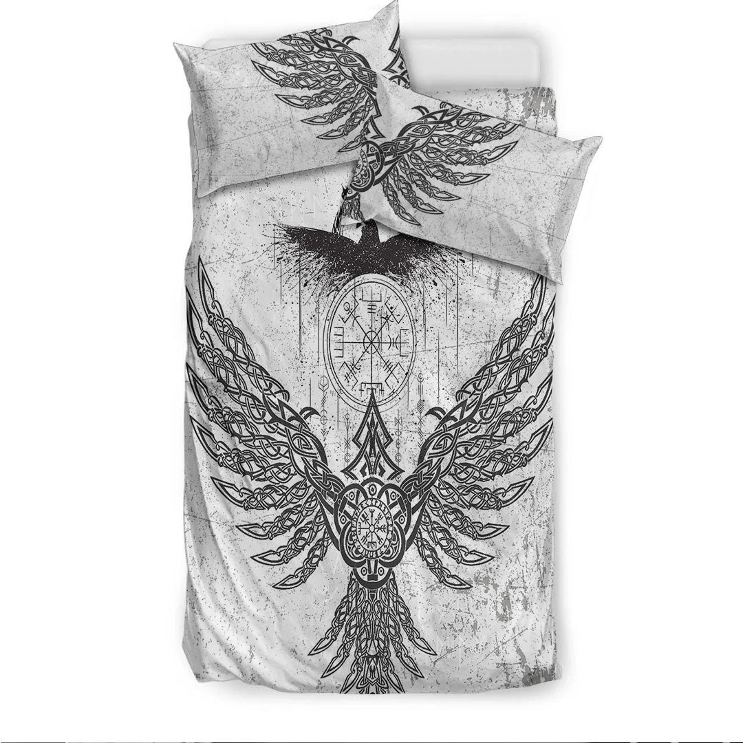 Bedding Set Raven Midgard and Compass Viking Bedding Set