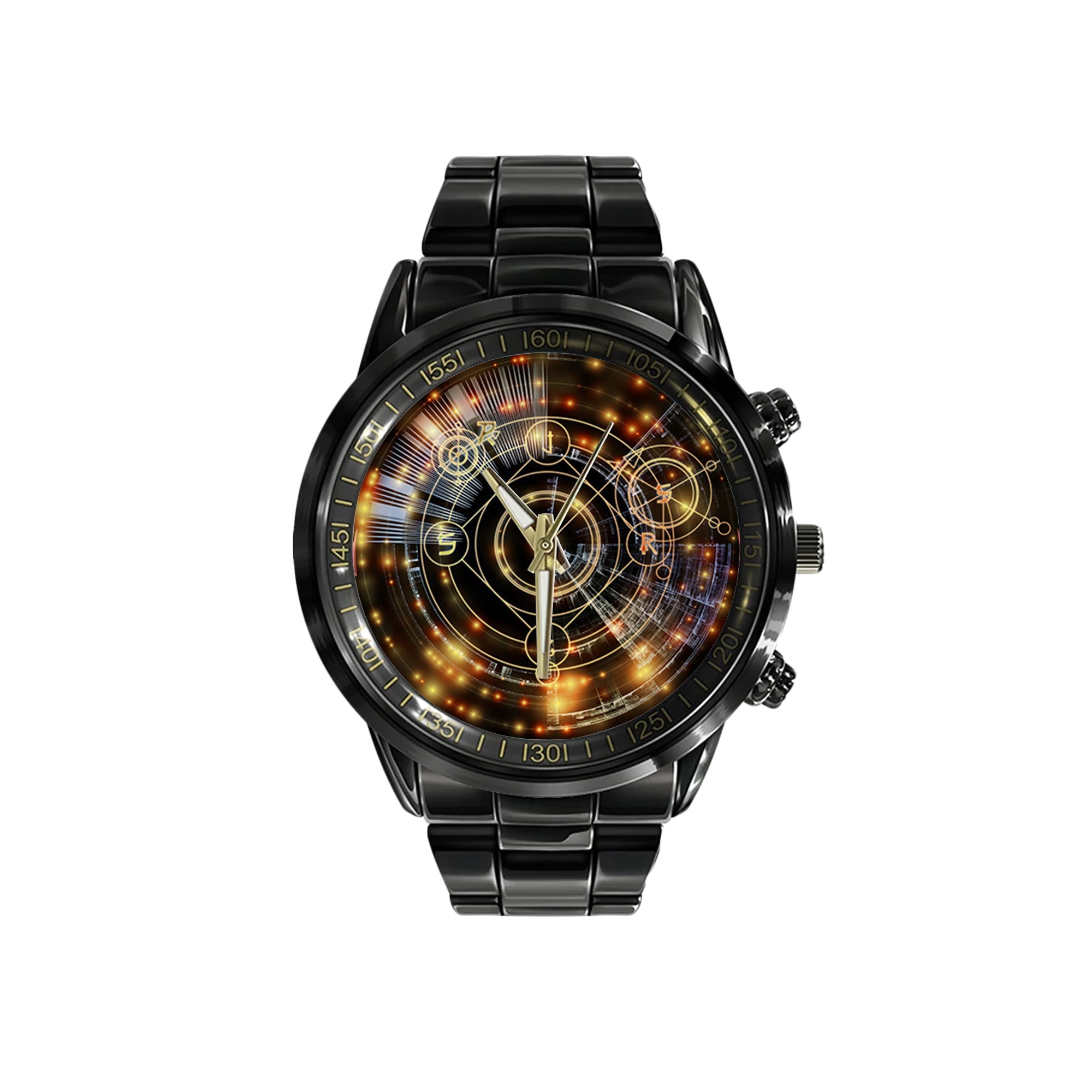 Watch - Astral Glow Series Black Stainless Steel Watch