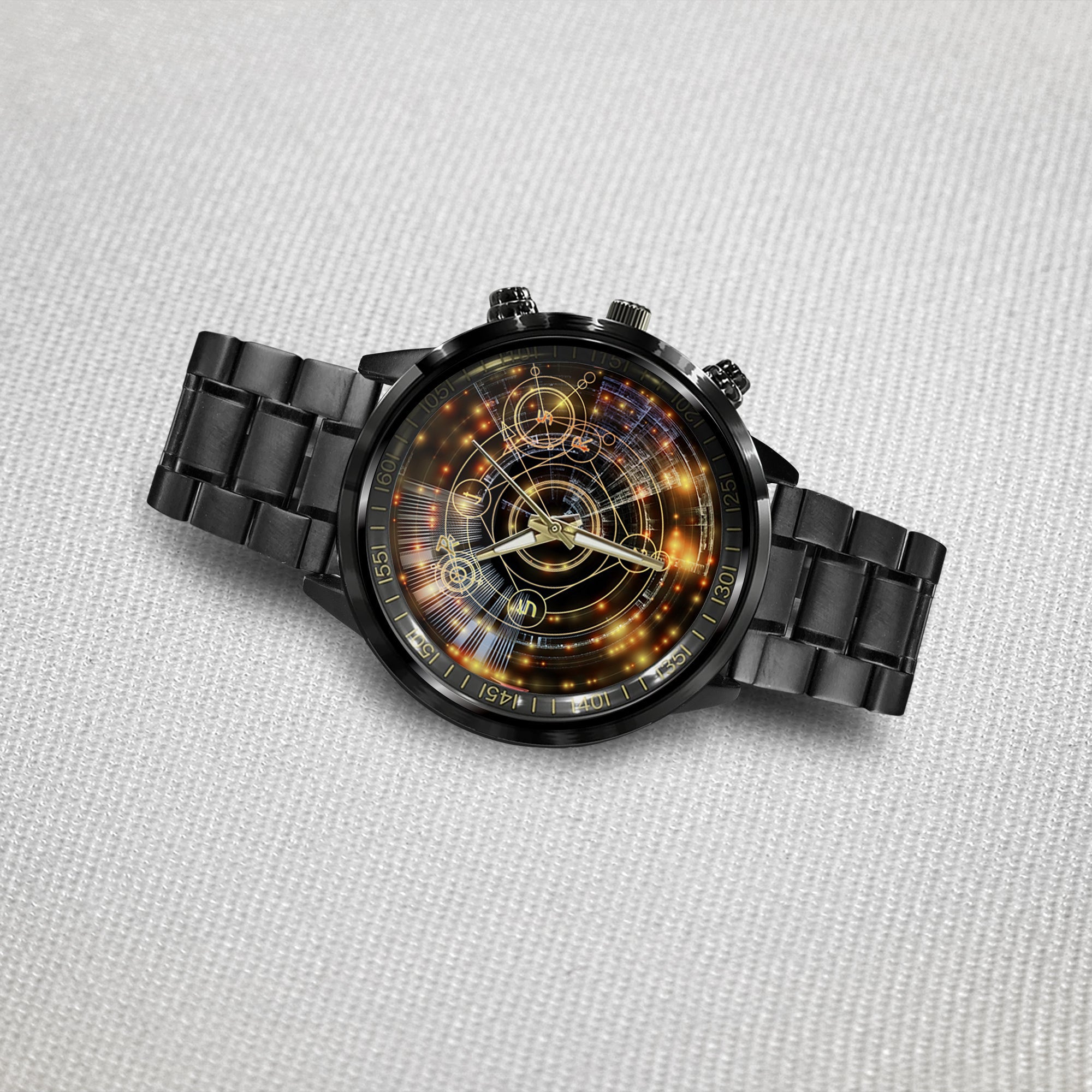 Watch - Astral Glow Series Black Stainless Steel Watch