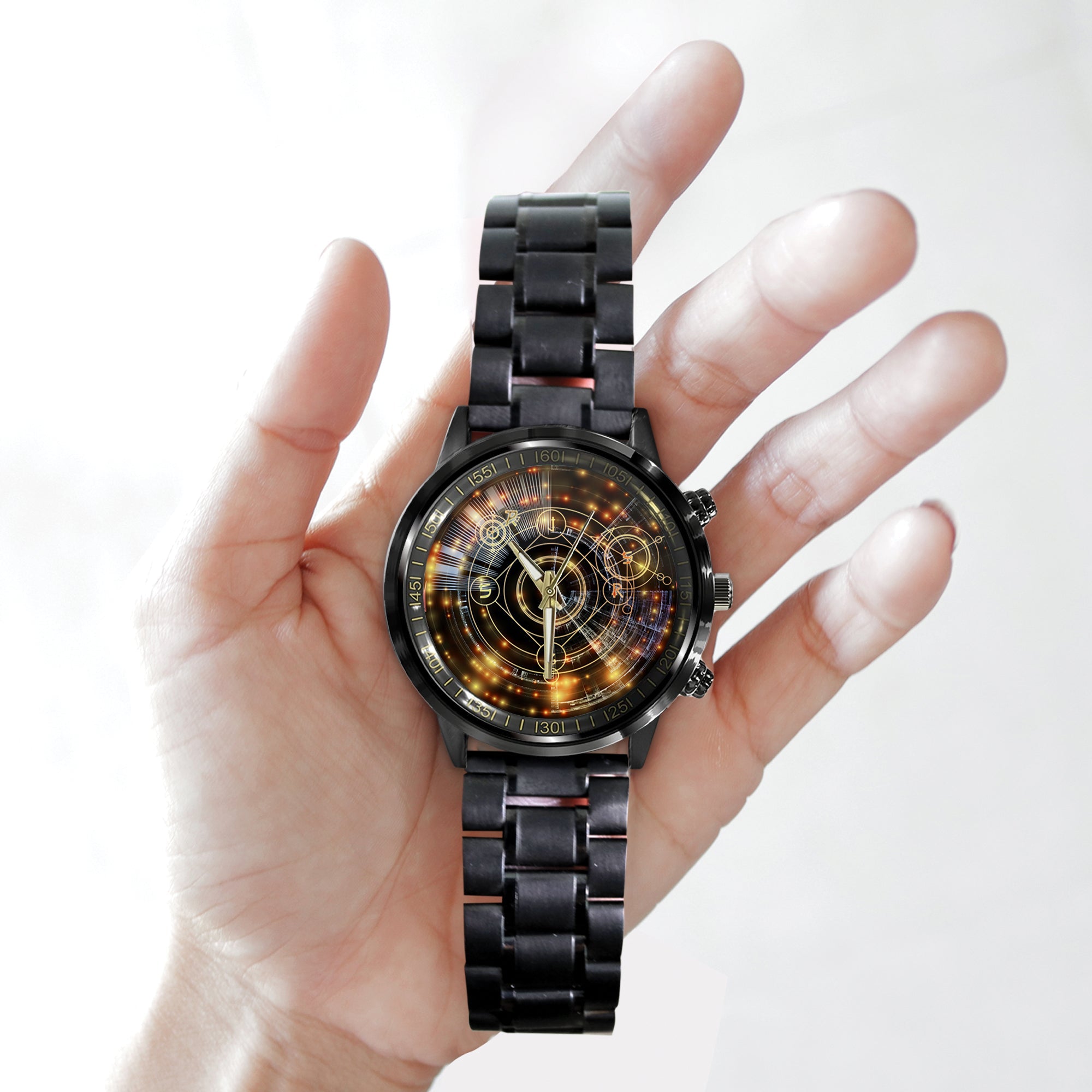 Watch - Astral Glow Series Black Stainless Steel Watch