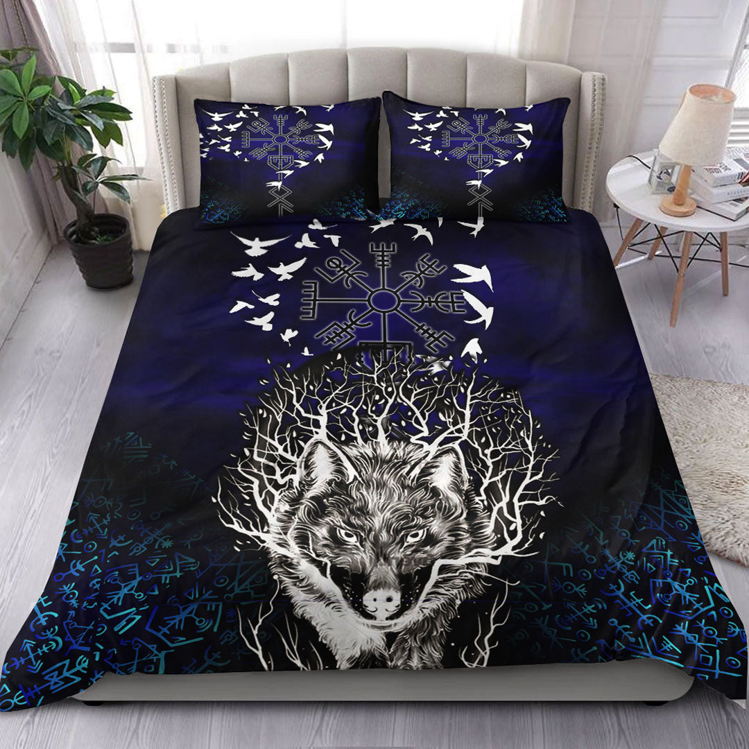 Bedding Set Fenrir Raven Rune Helm of Awe Bedding Set