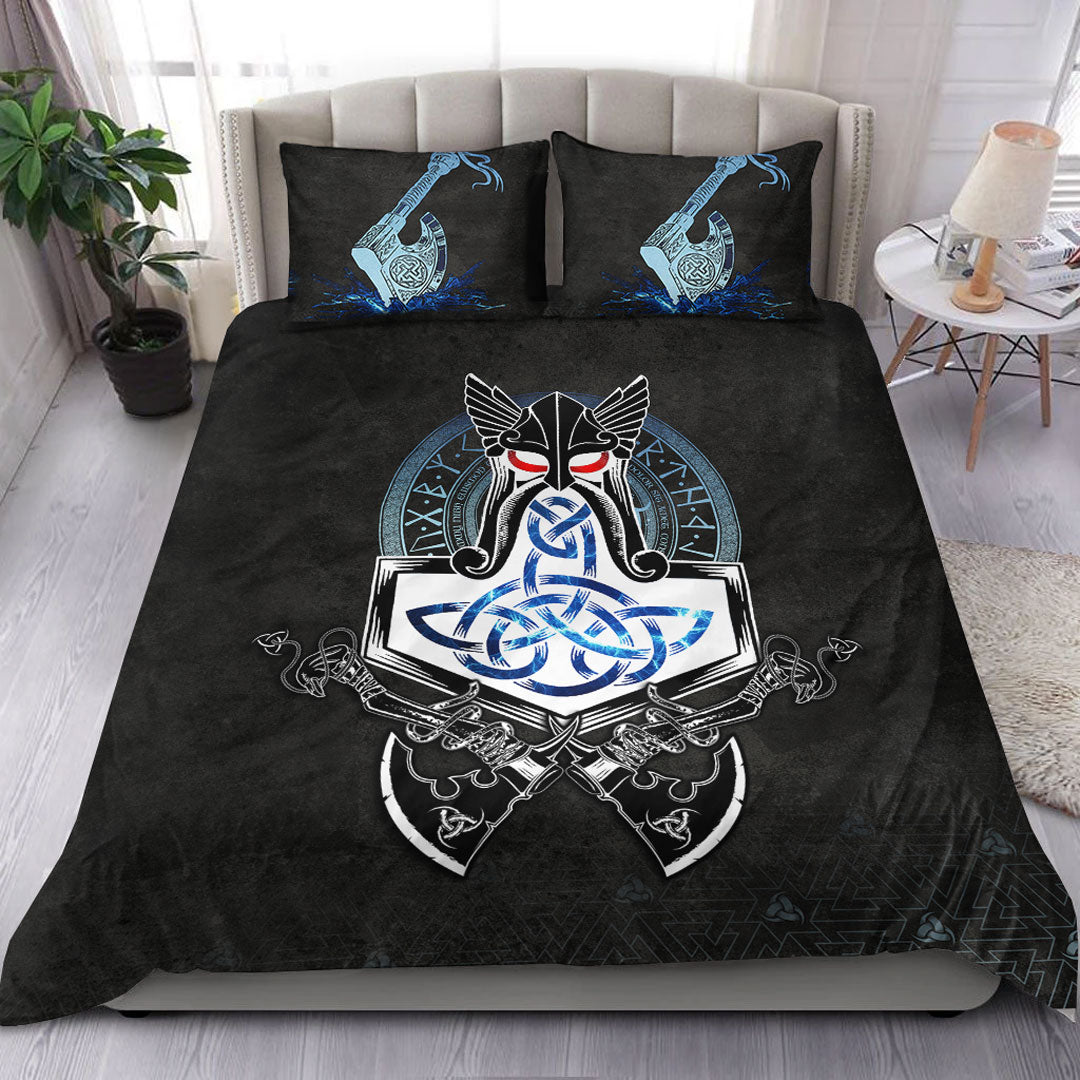 Bedding Set Mjolnir Thor Rune Valknut Bedding Set