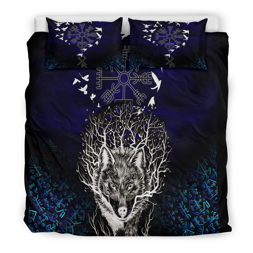 Bedding Set Fenrir Raven Rune Helm of Awe Bedding Set