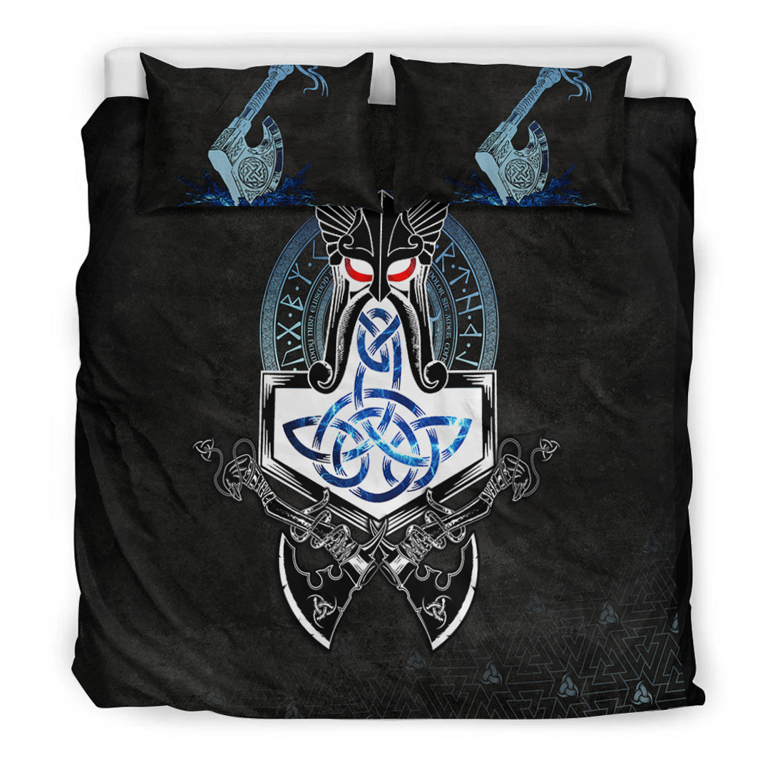 Bedding Set Mjolnir Thor Rune Valknut Bedding Set