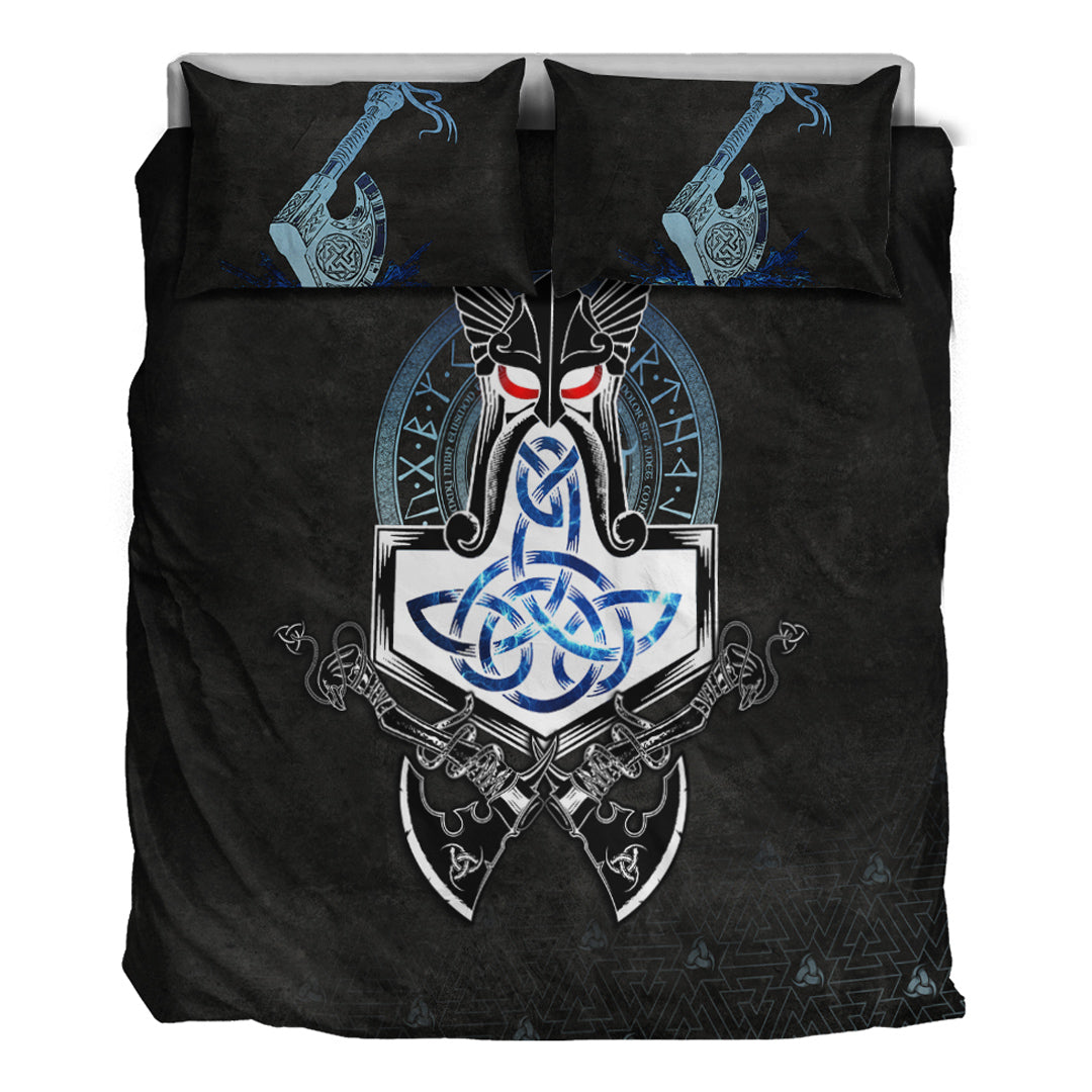 Bedding Set Mjolnir Thor Rune Valknut Bedding Set