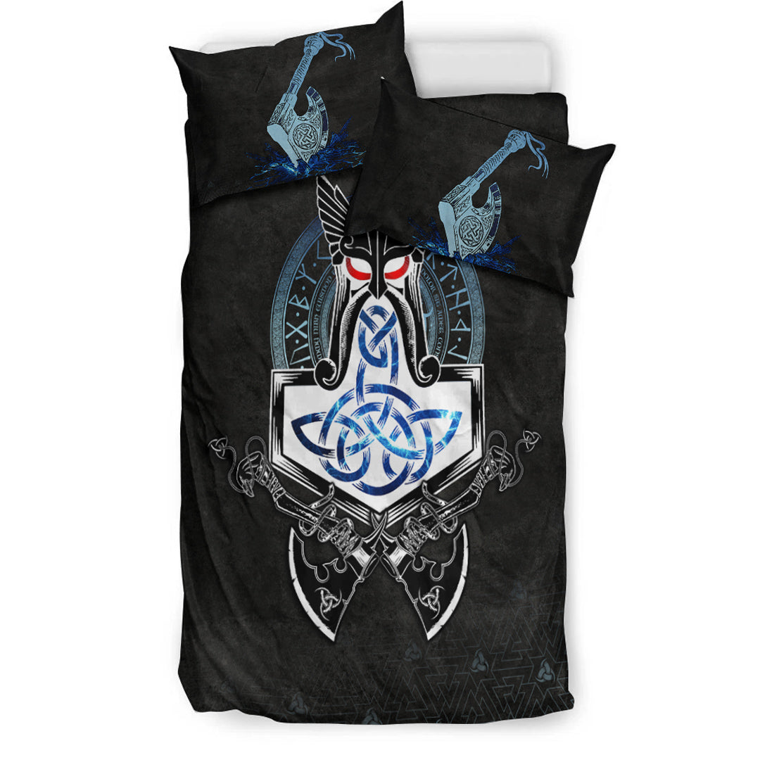 Bedding Set Mjolnir Thor Rune Valknut Bedding Set