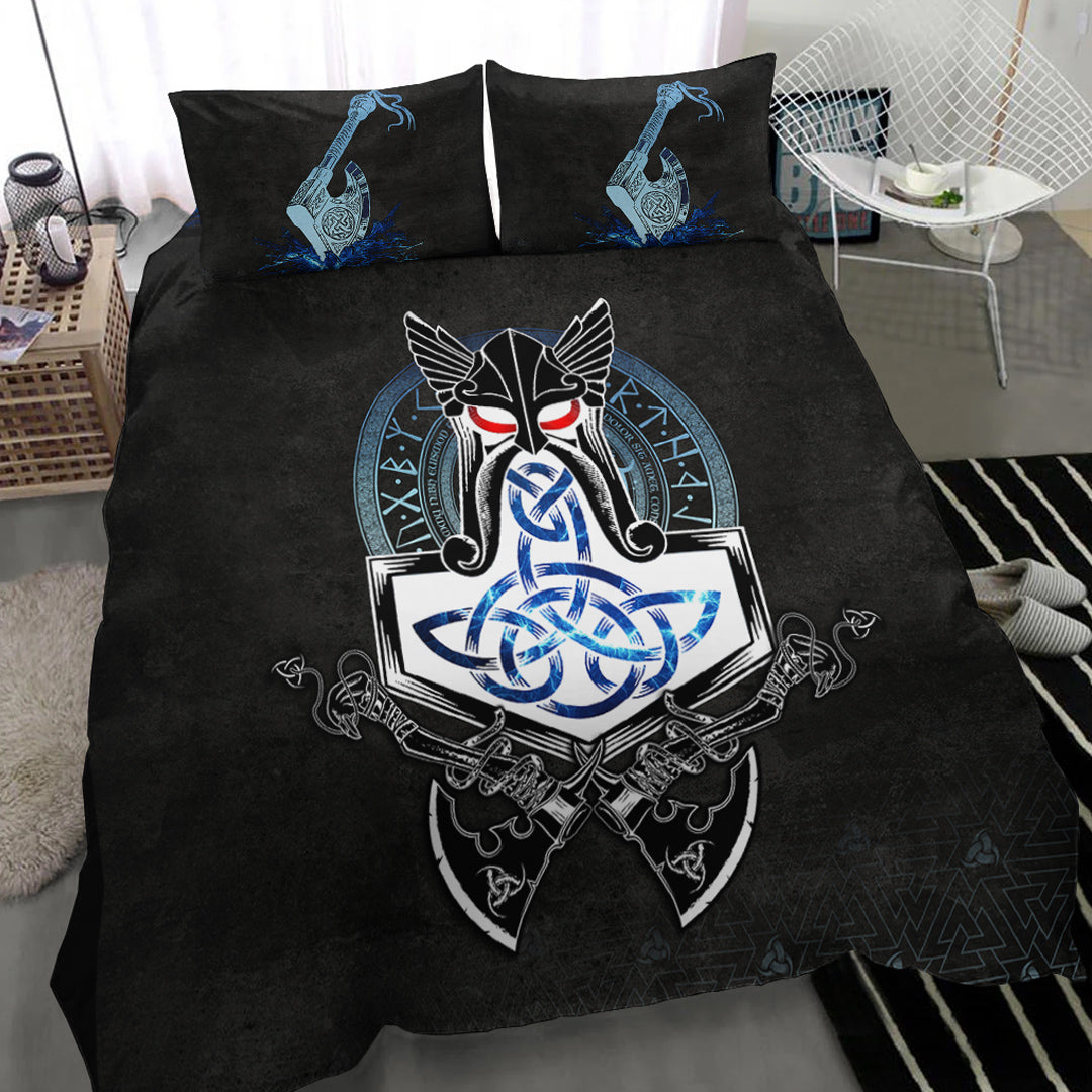 Bedding Set Mjolnir Thor Rune Valknut Bedding Set