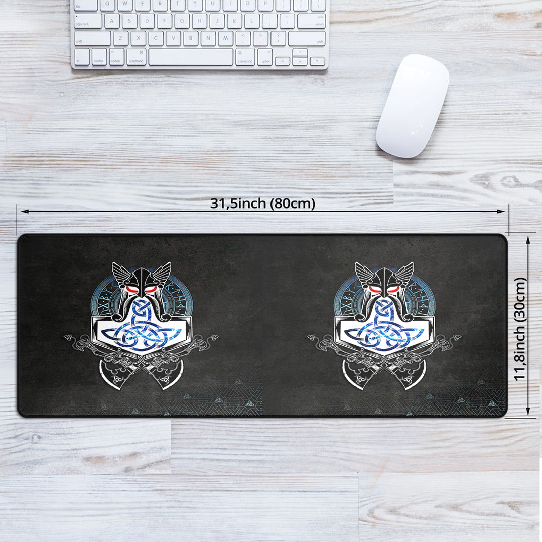 Mouse Mat - Mjolnir Thor Rune Valknut Mouse Mat
