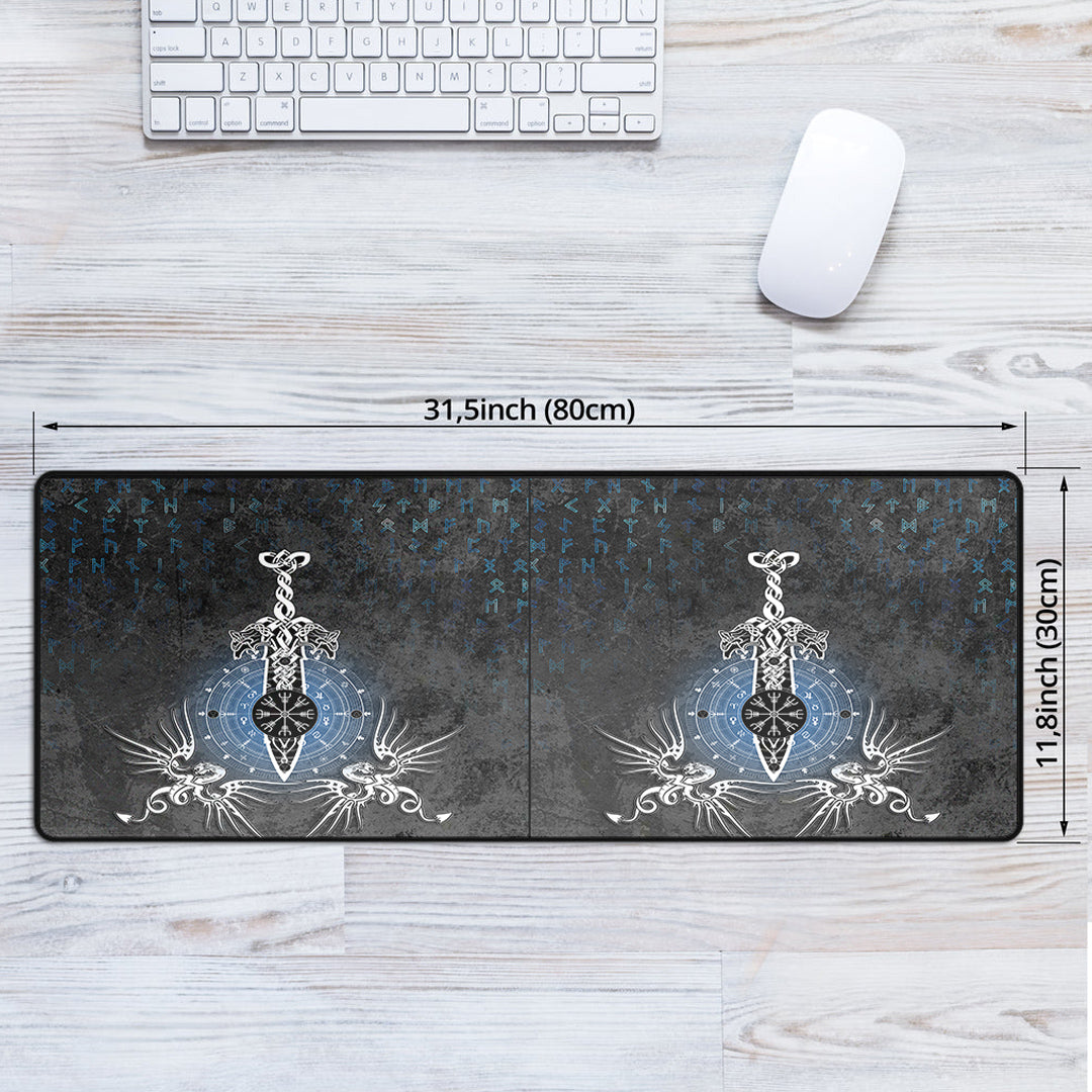 Mouse Mat - Dragon Compass Magical Sword Rune Mouse Mat