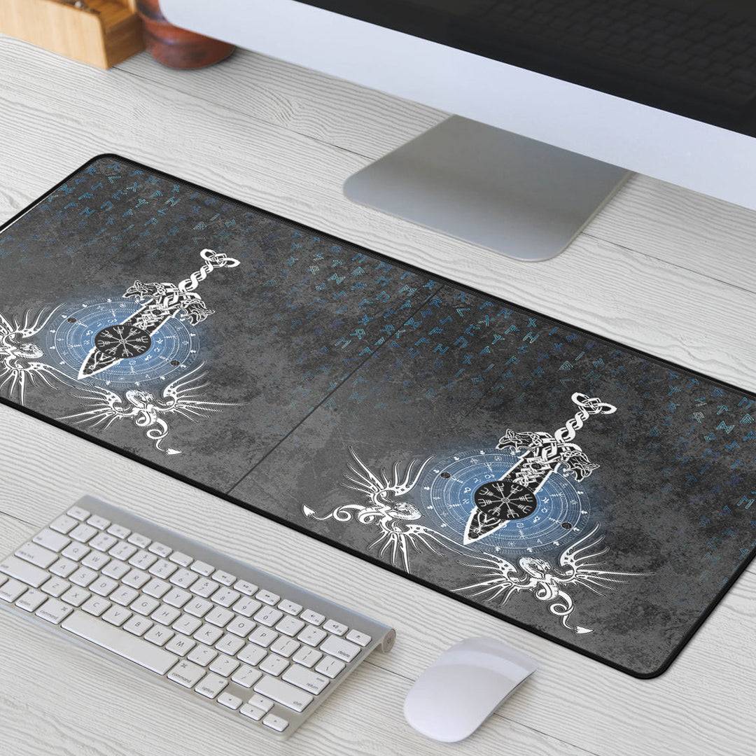 Mouse Mat - Dragon Compass Magical Sword Rune Mouse Mat