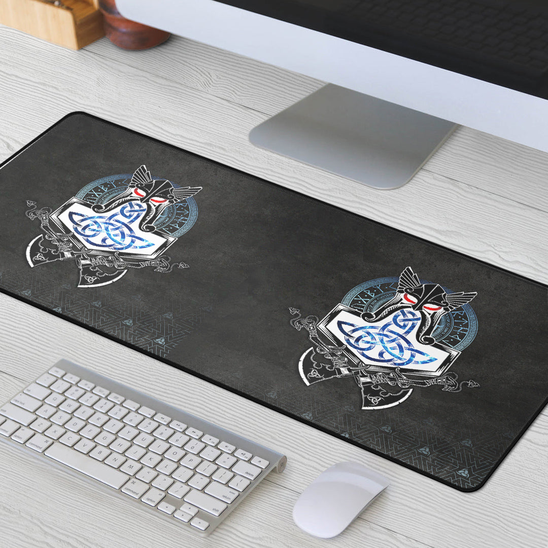 Mouse Mat - Mjolnir Thor Rune Valknut Mouse Mat