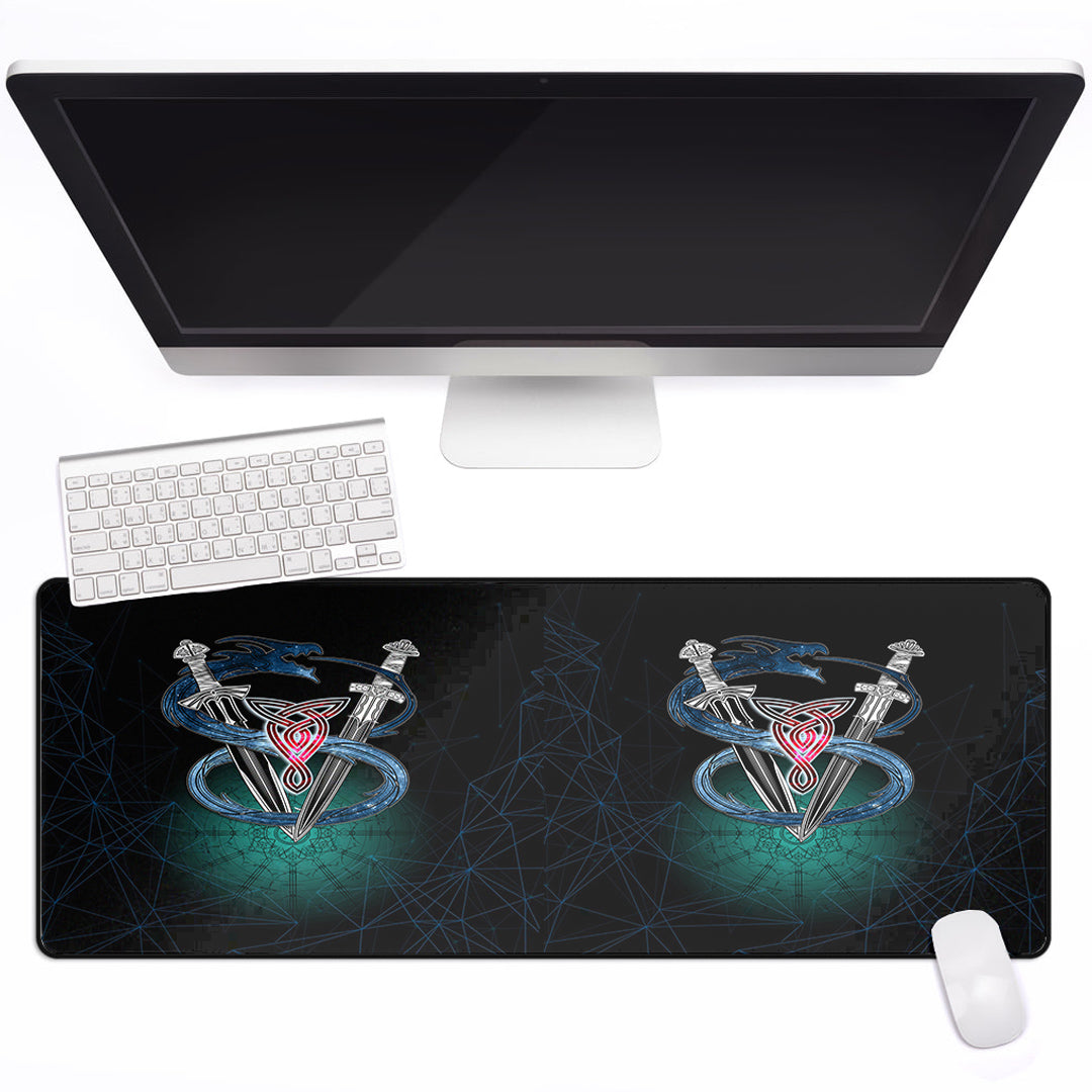 Mouse Mat - Dragon Sword Vegvisir Magic Mouse Mat