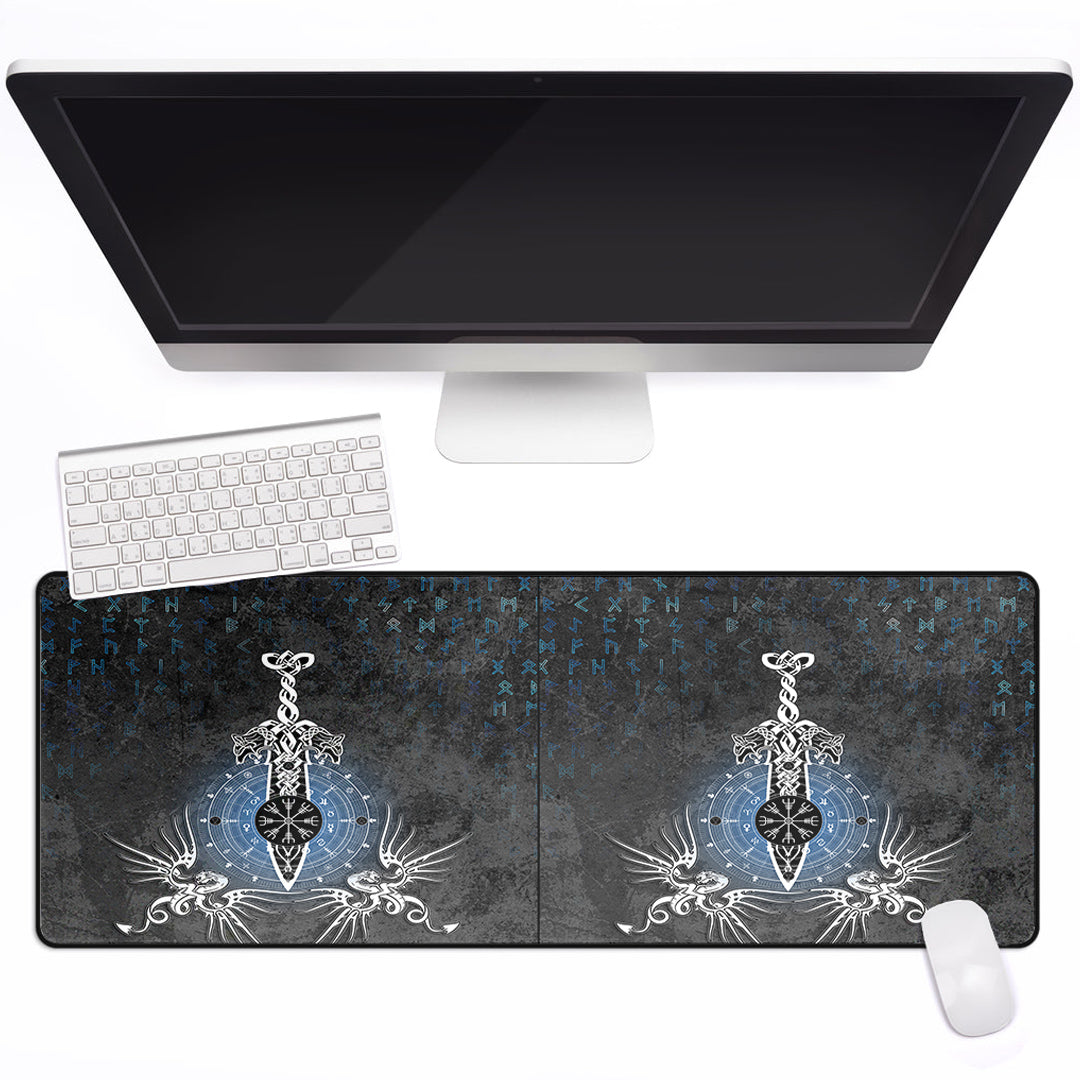 Mouse Mat - Dragon Compass Magical Sword Rune Mouse Mat