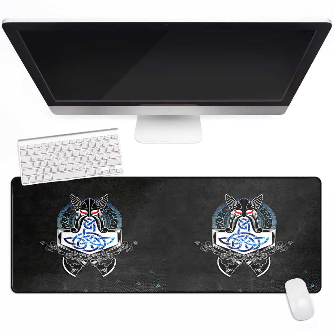 Mouse Mat - Mjolnir Thor Rune Valknut Mouse Mat