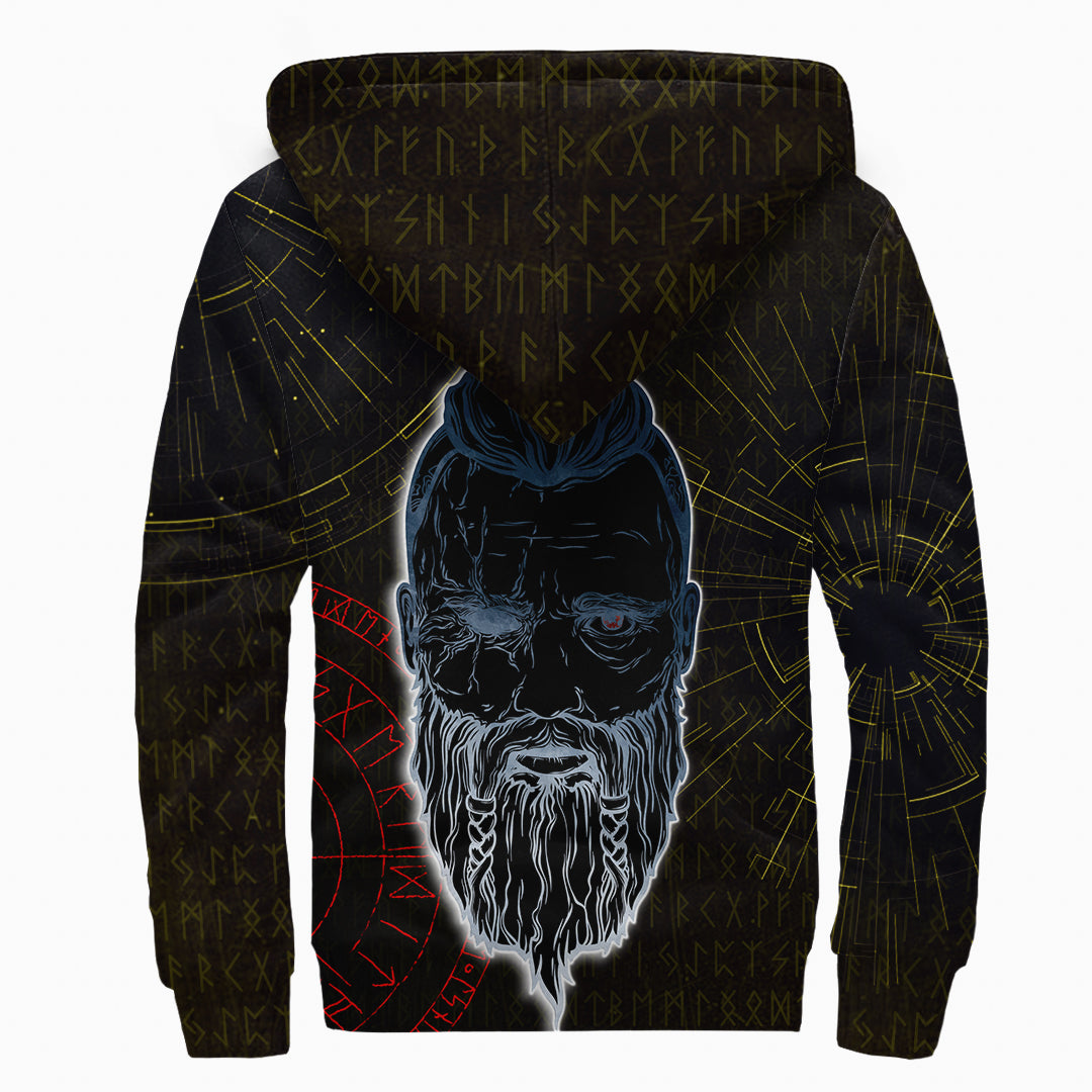 Sherpa Hoodie - Odin Rune Magic Circle