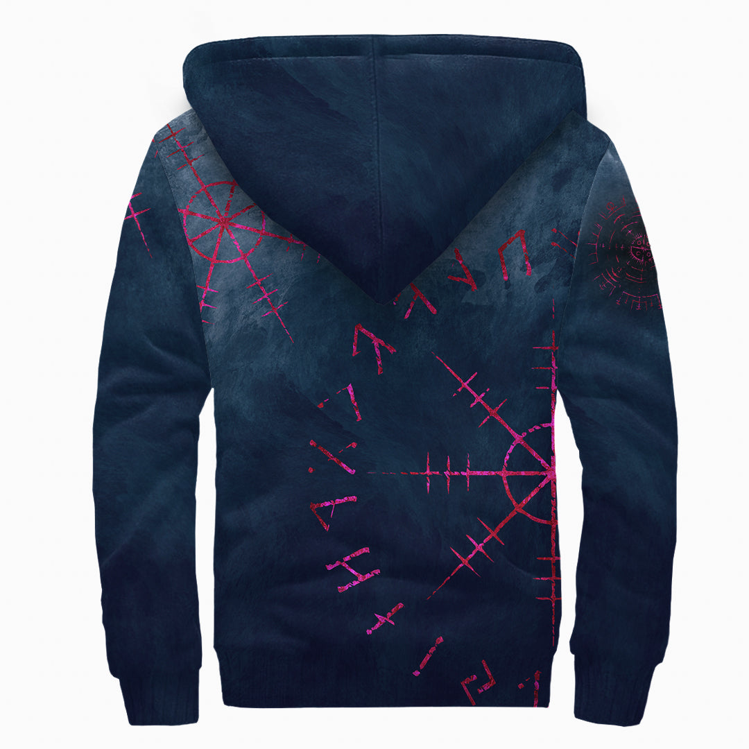 Sherpa Hoodie - Owl and Skull Helm of Awe