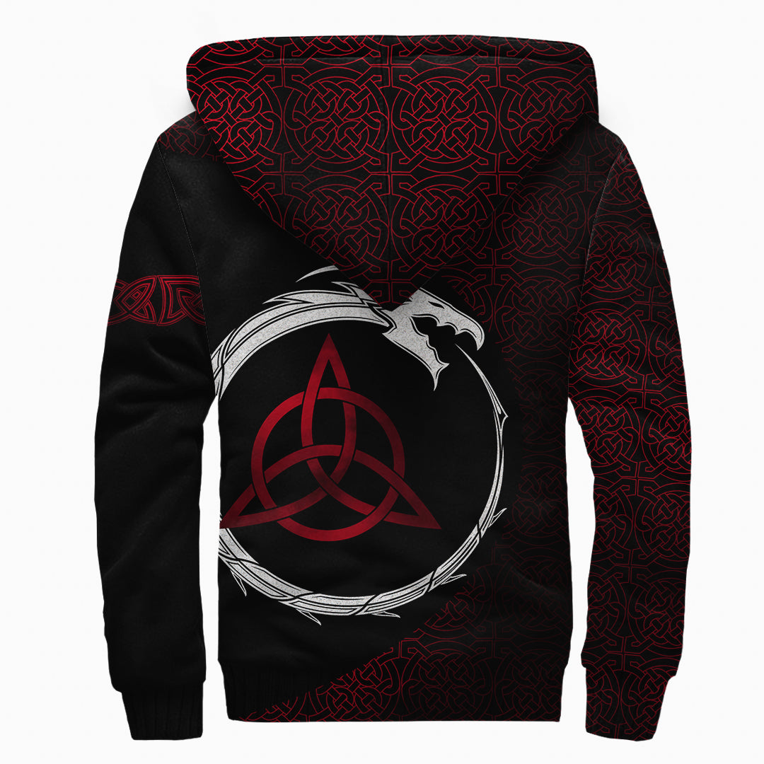 Sherpa Hoodie - Platinum Dragon Triple Horns