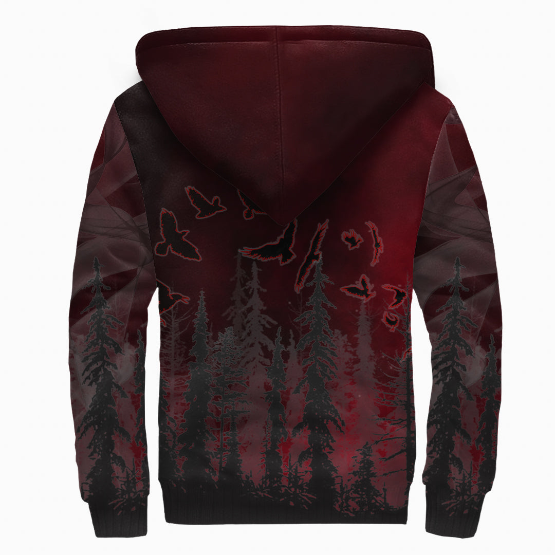 Sherpa Hoodie - Raven Blood Moon