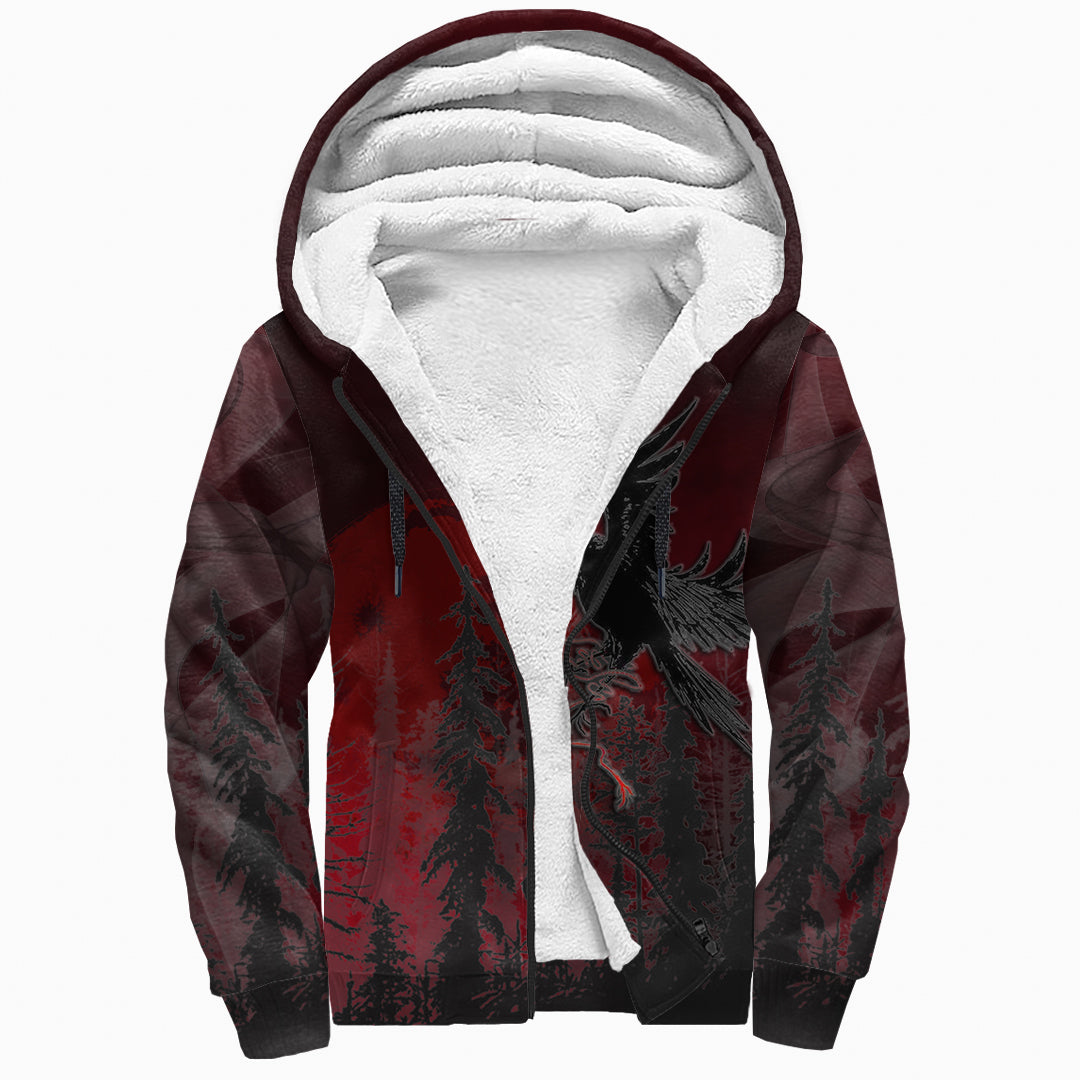 Sherpa Hoodie - Raven Blood Moon