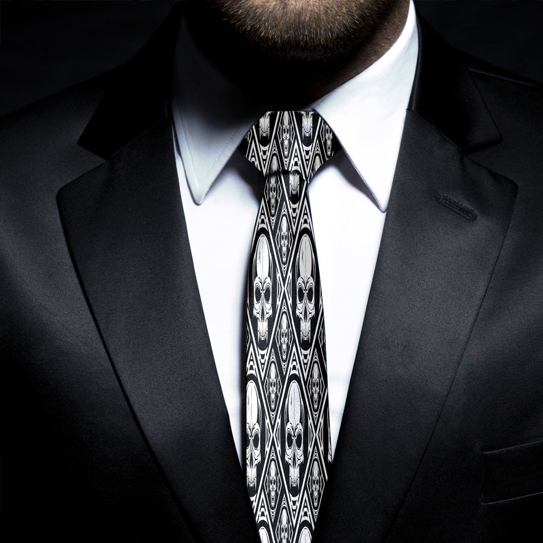 Skull Pattern Necktie