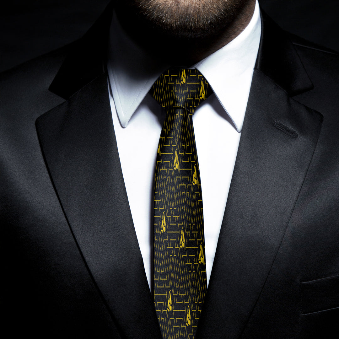 Triskele Horn Of Odin Gold Necktie