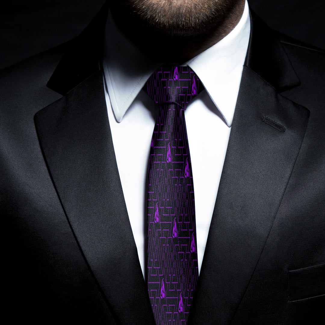 Triskele Horn Of Odin Purple Necktie