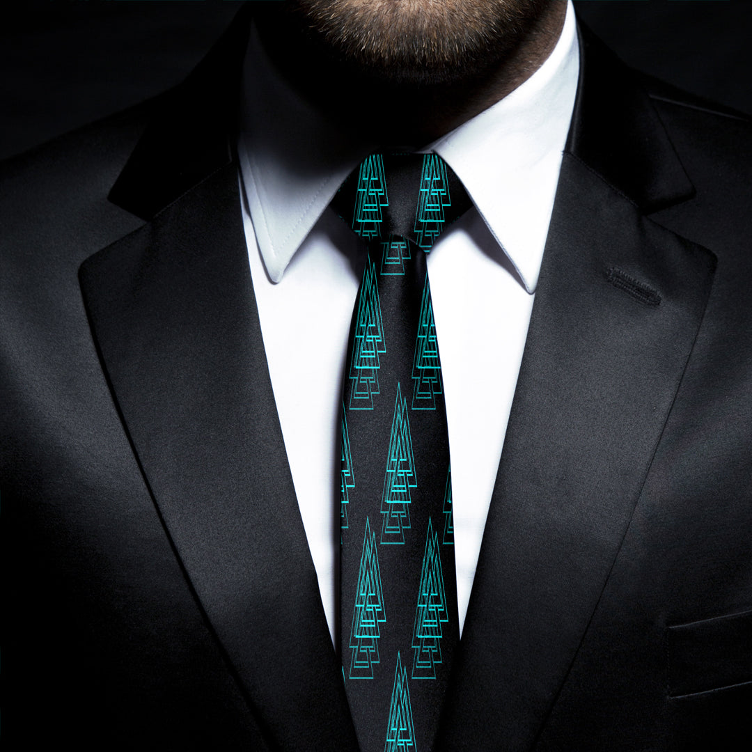 Valknut Cyan Necktie