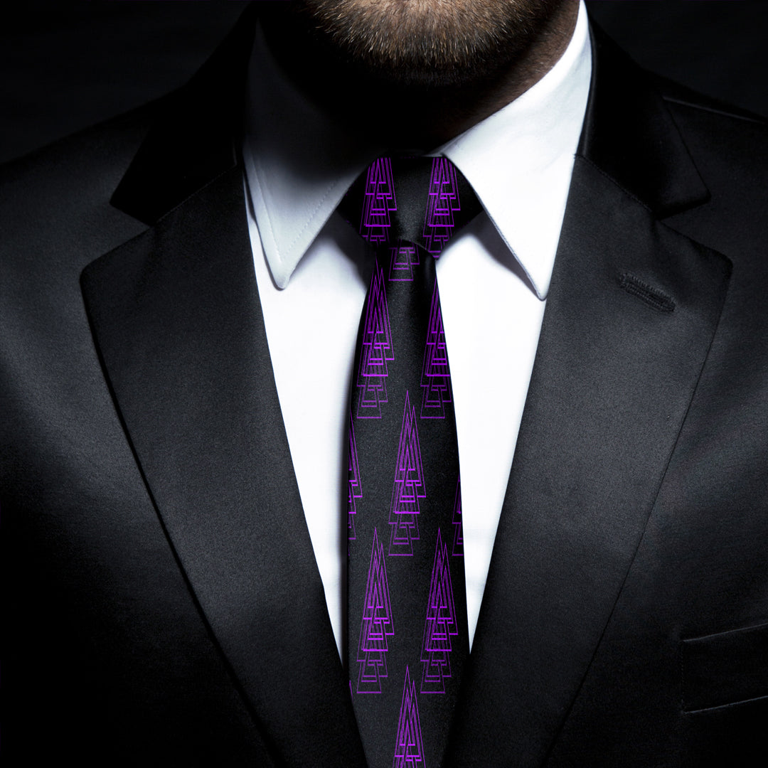 Valknut Purple Necktie